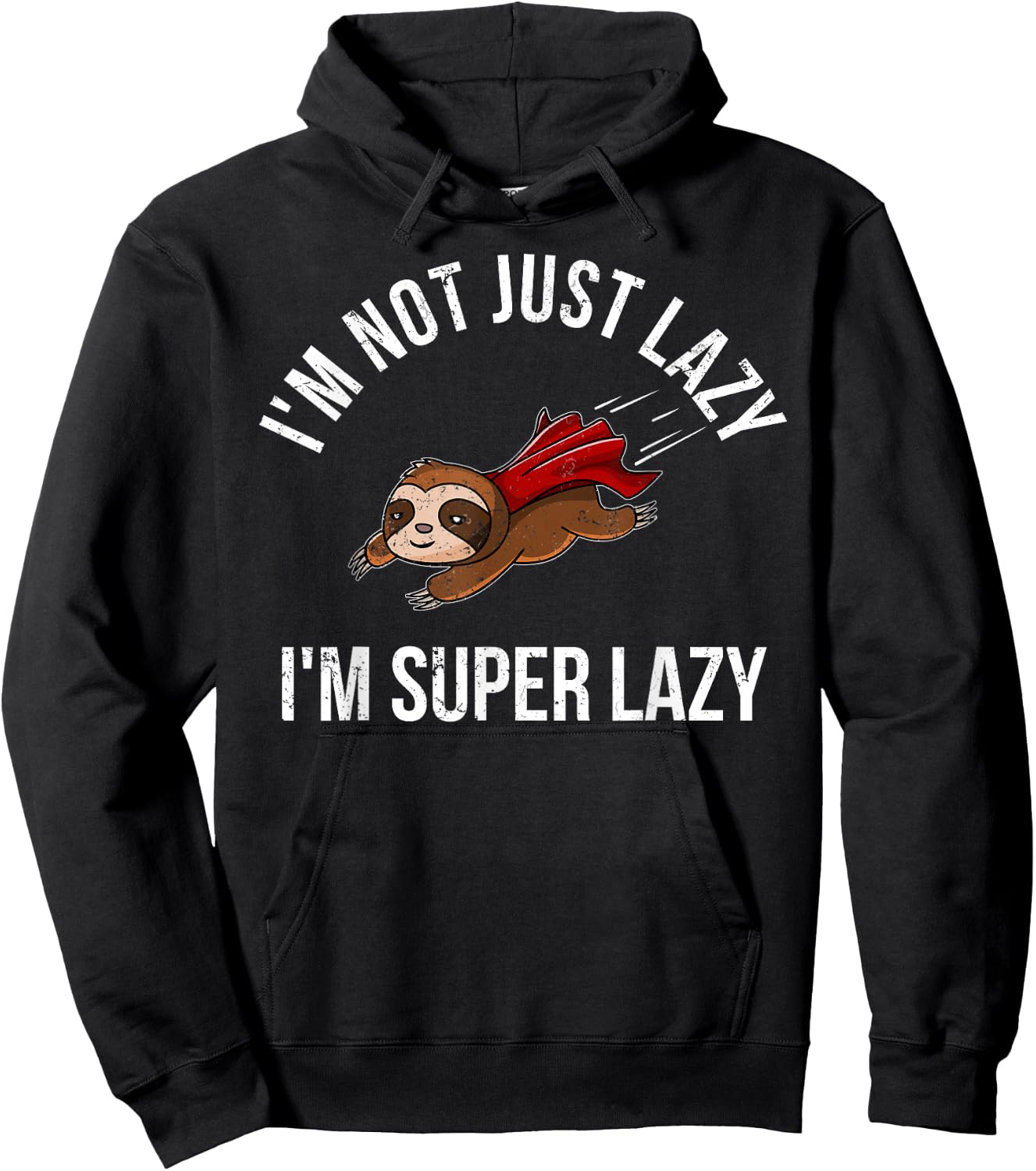 Super Lazy Sloth as Superhero Sloth Hoodie - Hoodie | Black
