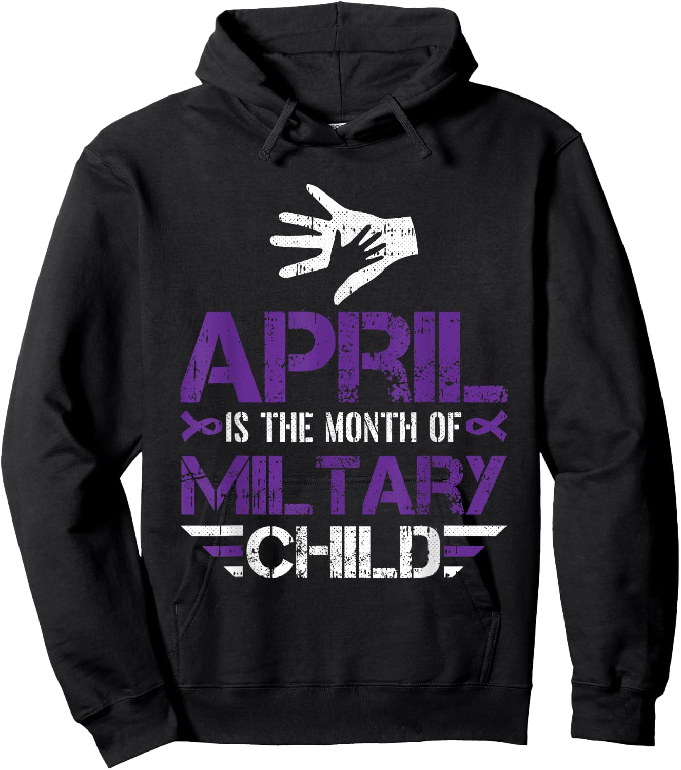 April Is The Month Of The Military Child Army Soldier Kids Hoodie - Hoodie | Black