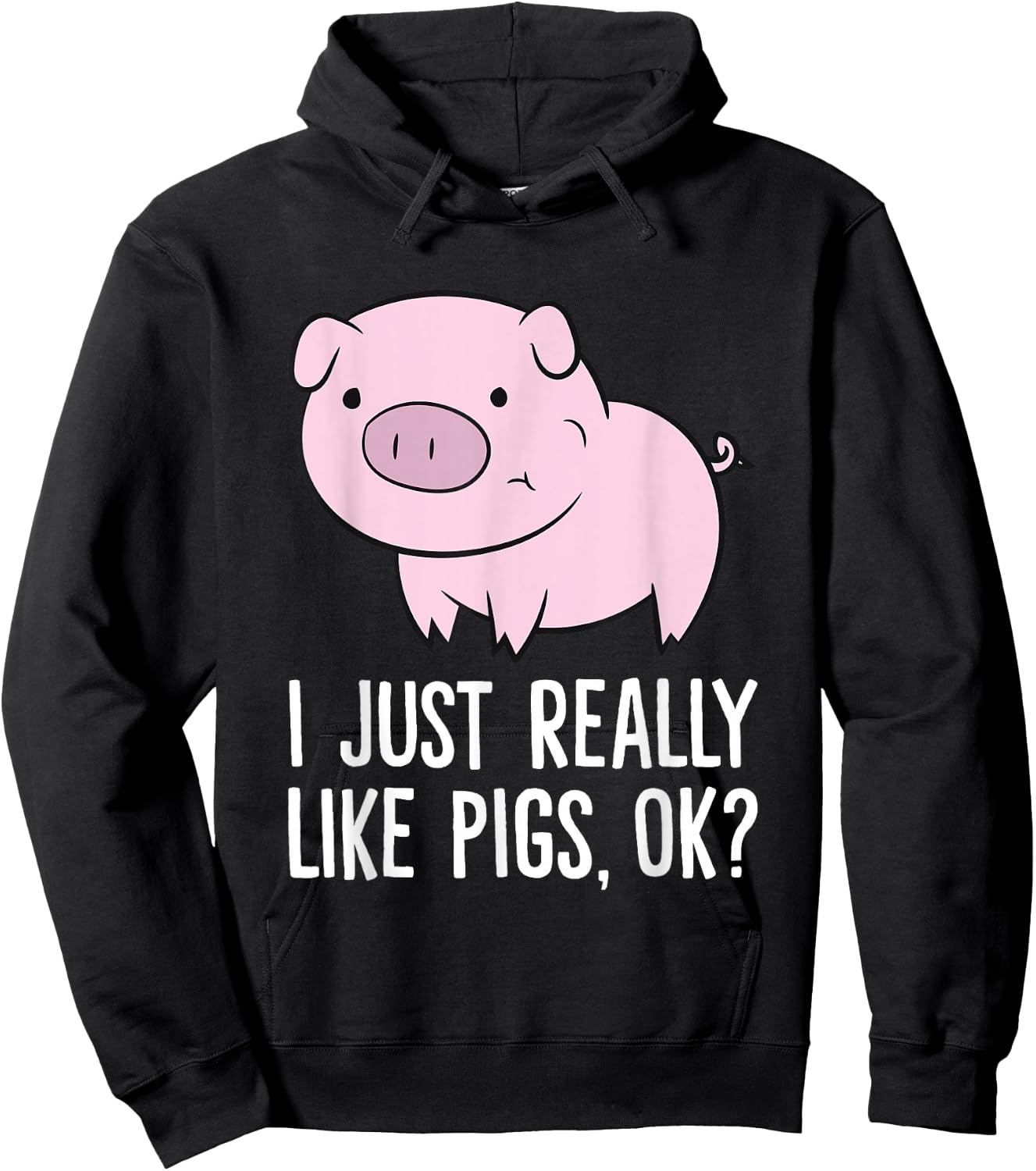 I Just Really Like Pigs, OK? Kids Boys Love Pigs Hoodie - Hoodie | Black