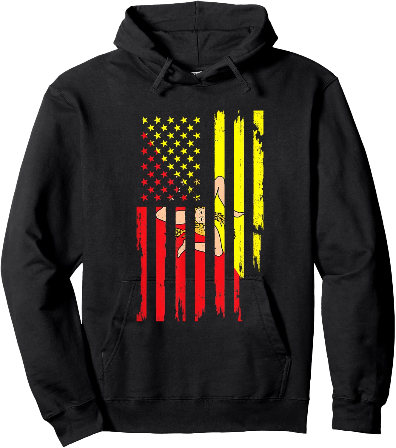 Sicilian American Flag of Sicily USA Sicilian Heritage Flag Women Kids Men Hoodie - Hoodie | Black