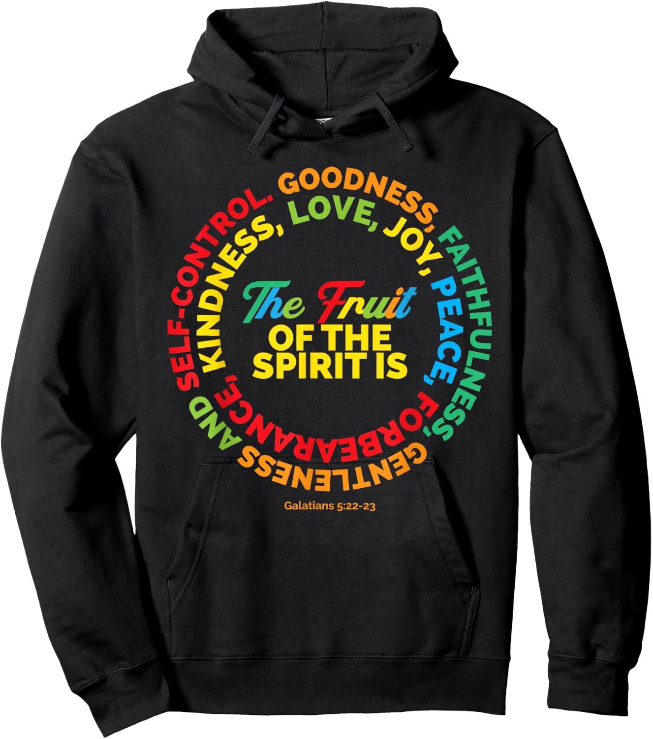Fruit of The Spirit Christian Hoodie - Hoodie | Black