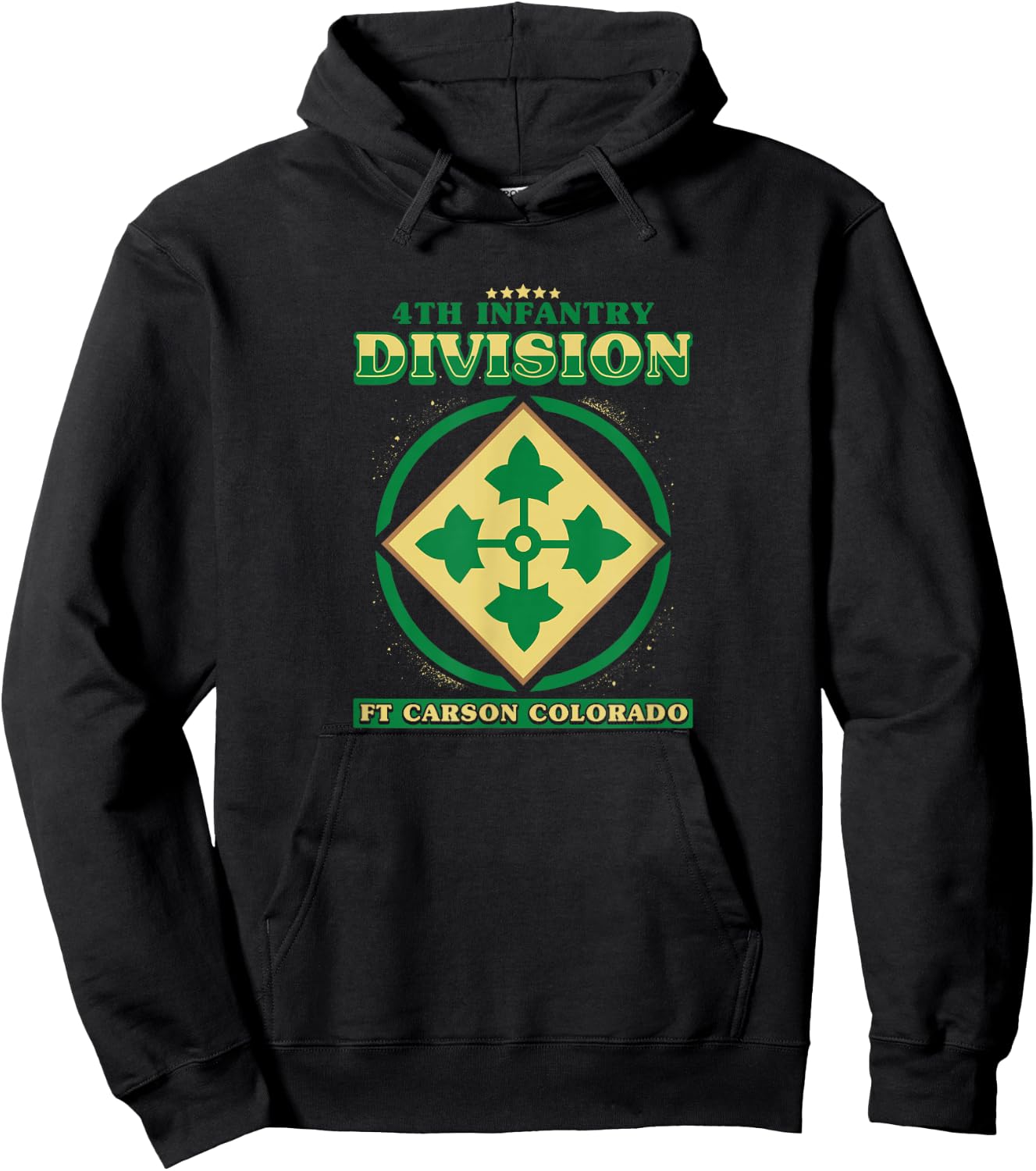 4th Infantry Division Shirt Fourth ID Hoodie - Hoodie | Black