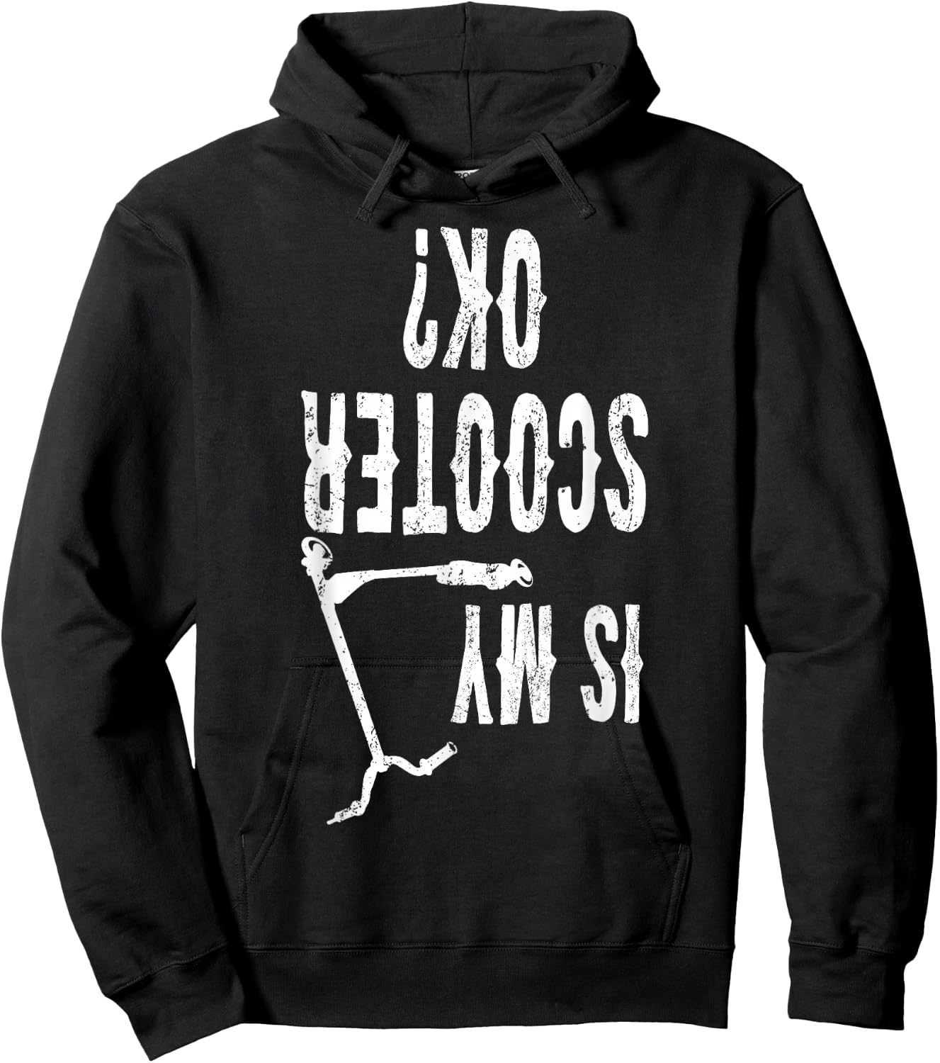 Is My Scooter OK Retro Scooter Life Statement Gift Hoodie - Hoodie | Black