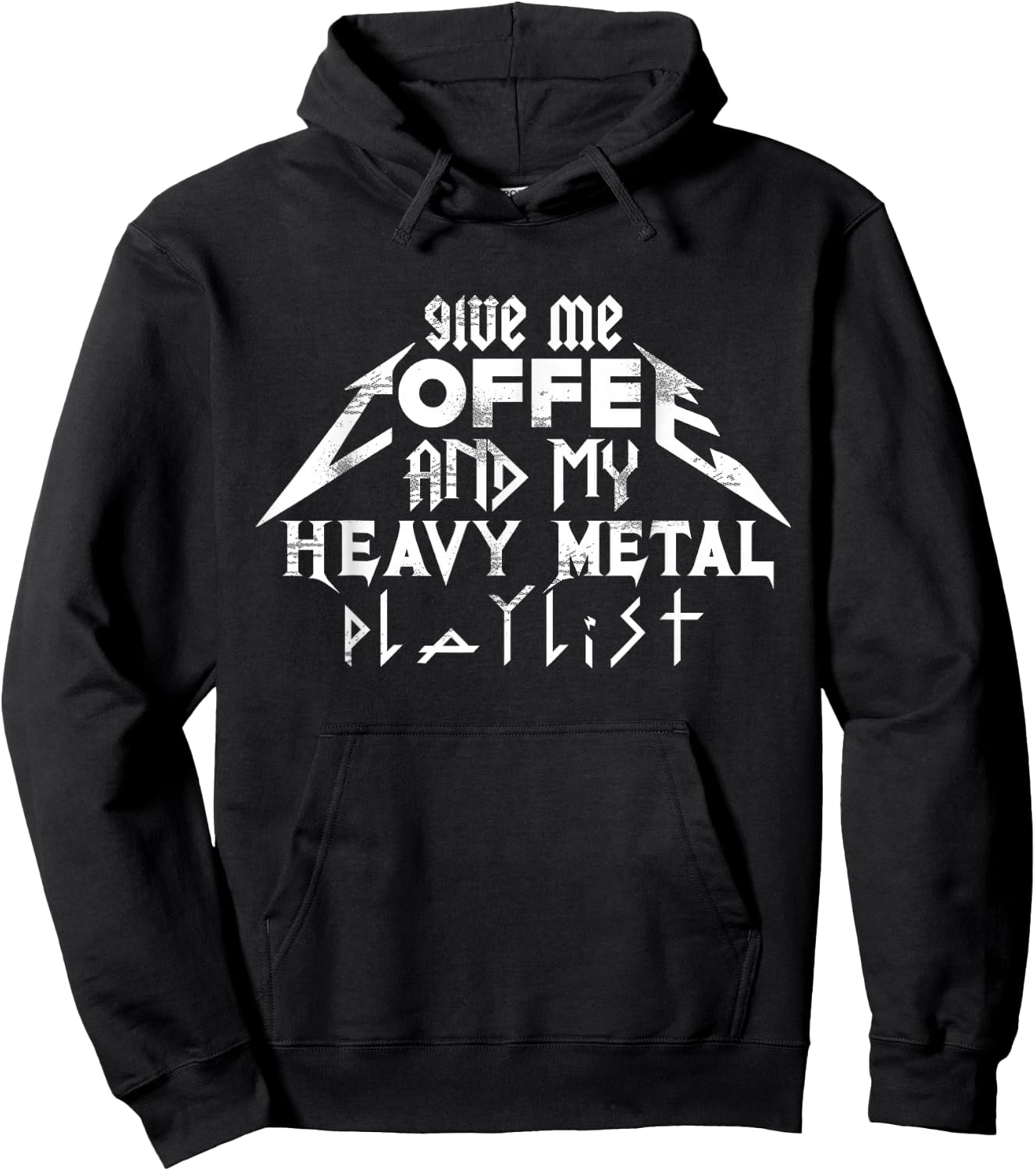 Coffee And Heavy Metal Music Hoodie - Hoodie | Black
