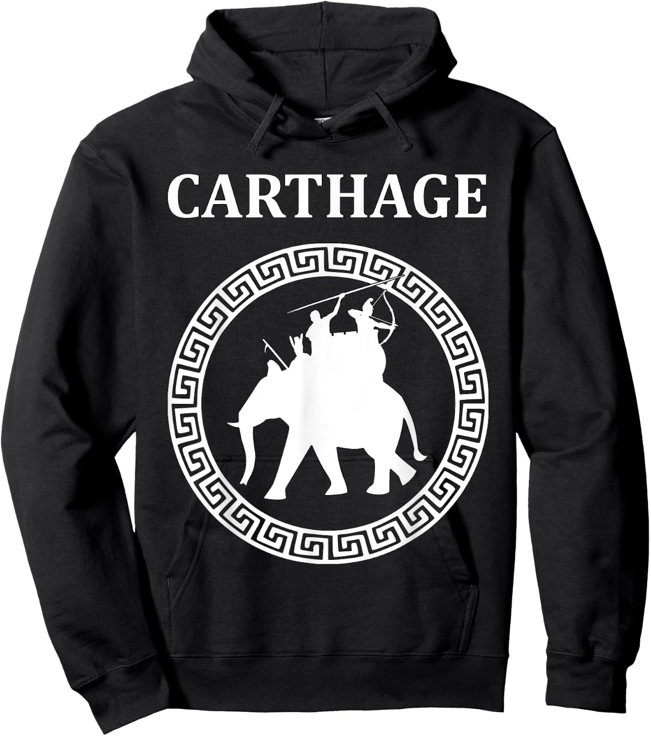 Ancient Carthage Hannibal War Elephant Hoodie - Hoodie | Black