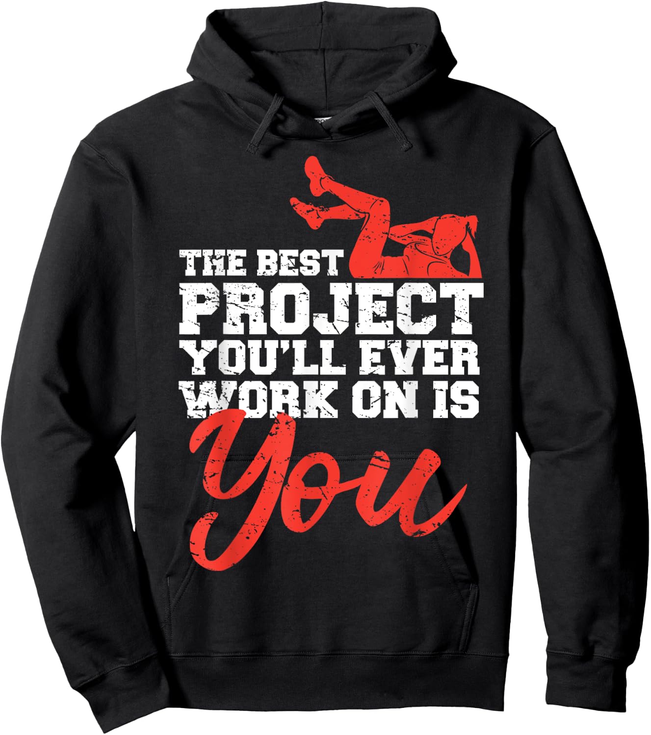 Women Gym Motivation Workout Motivational Fitness Lover Gift Hoodie - Hoodie | Black