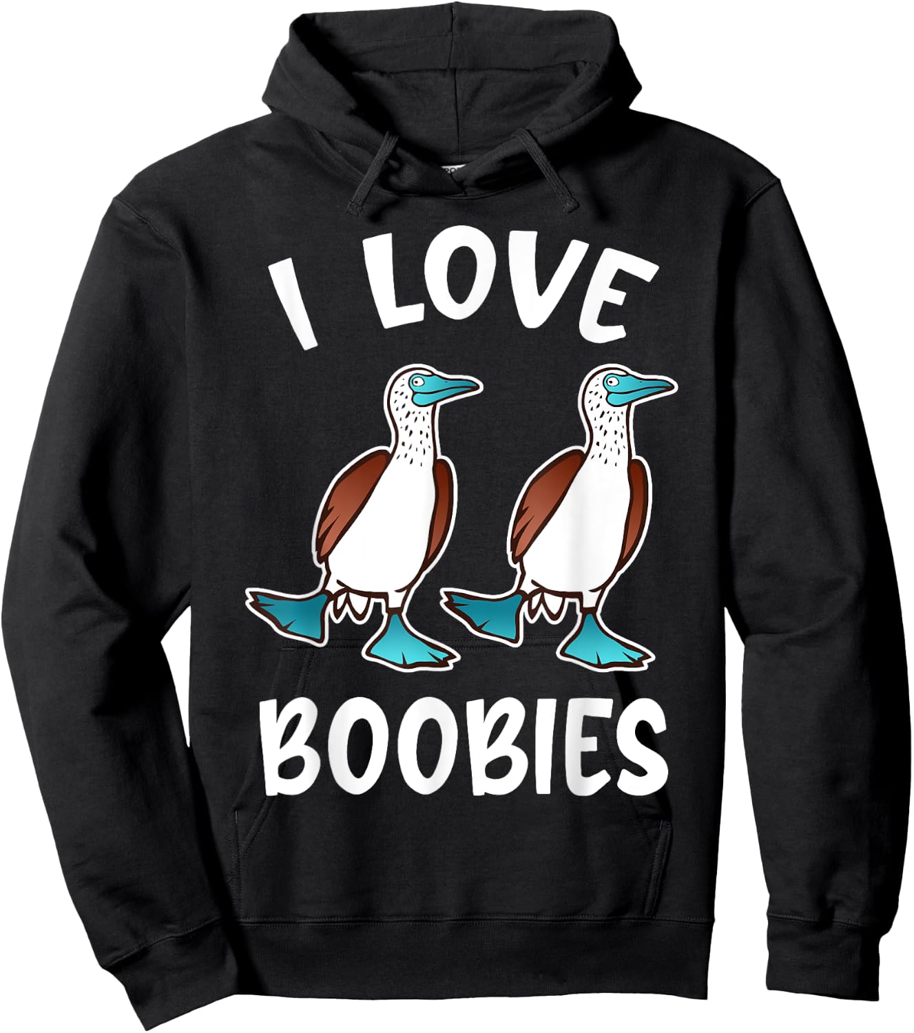 Funny I Love Boobies Gift design for Birdwatchers Hoodie - Hoodie | Black