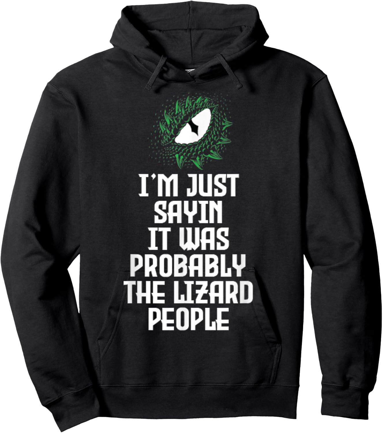 Funny Reptilian Agenda Lizard People Conspiracy Theory Gift Hoodie - Hoodie | Black