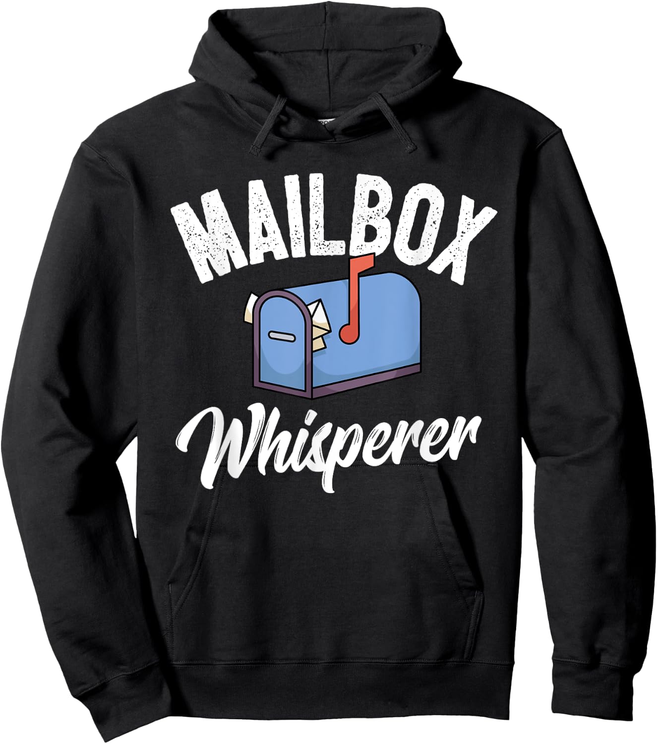 Funny Postman Mail Carrier Mailman Mail I Mailbox Whisperer Hoodie - Hoodie | Black