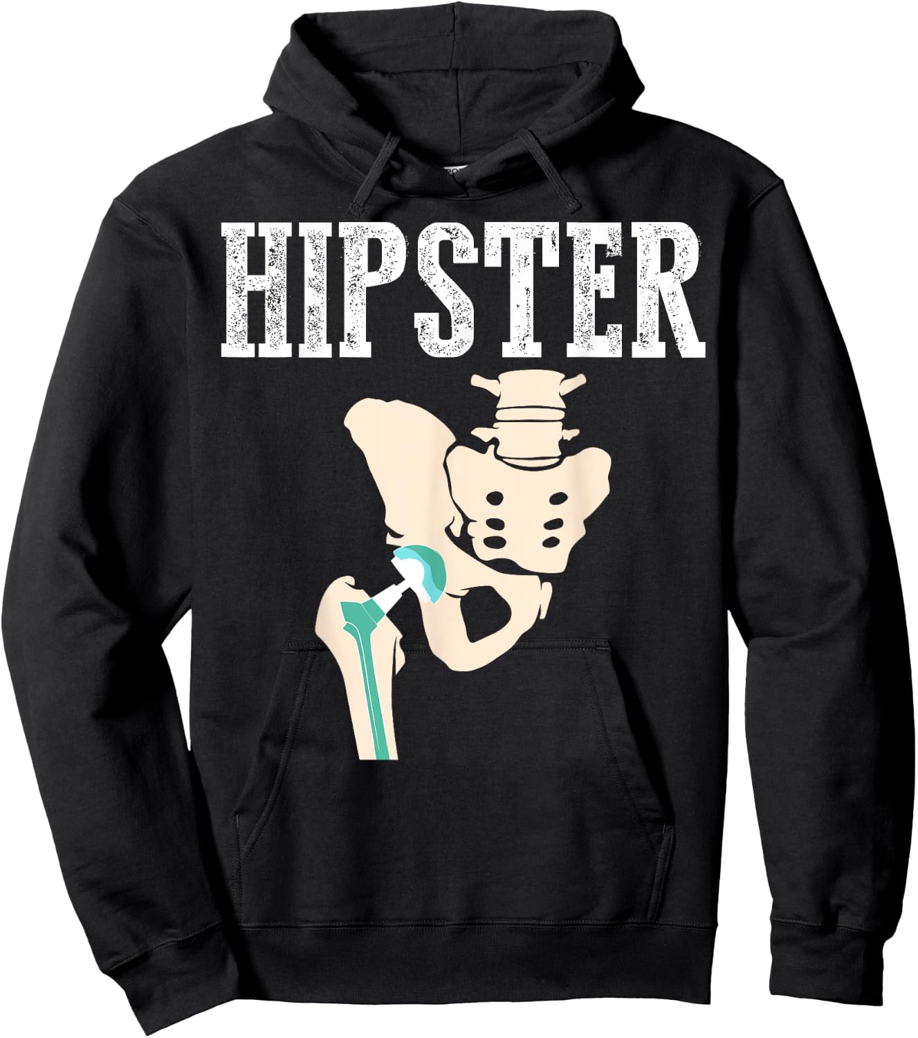 Funny Hipster | Cool Hip Replacement Gift Surgery Patient Hoodie - Hoodie | Black