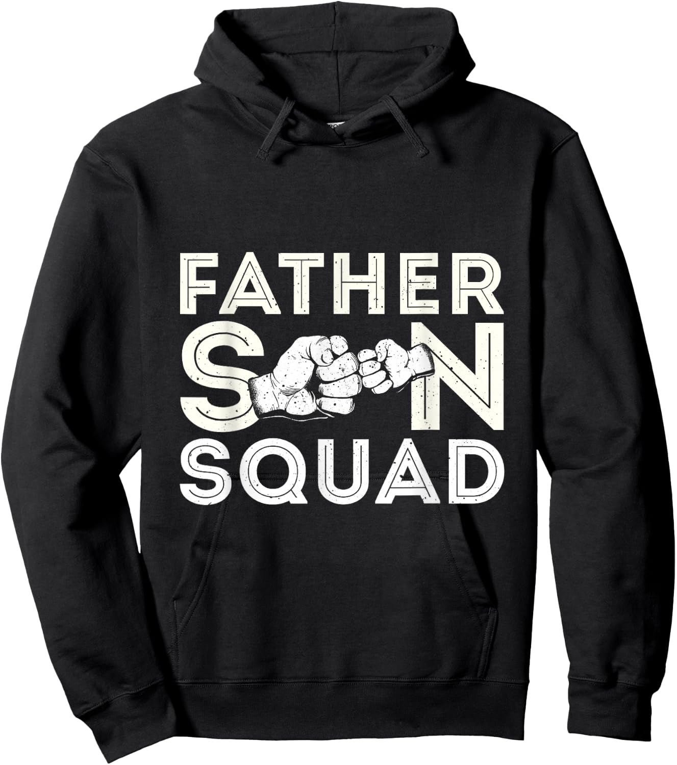 Father Son Squad Father's Day Matching Dad Sons Father Son Hoodie - Hoodie | Black