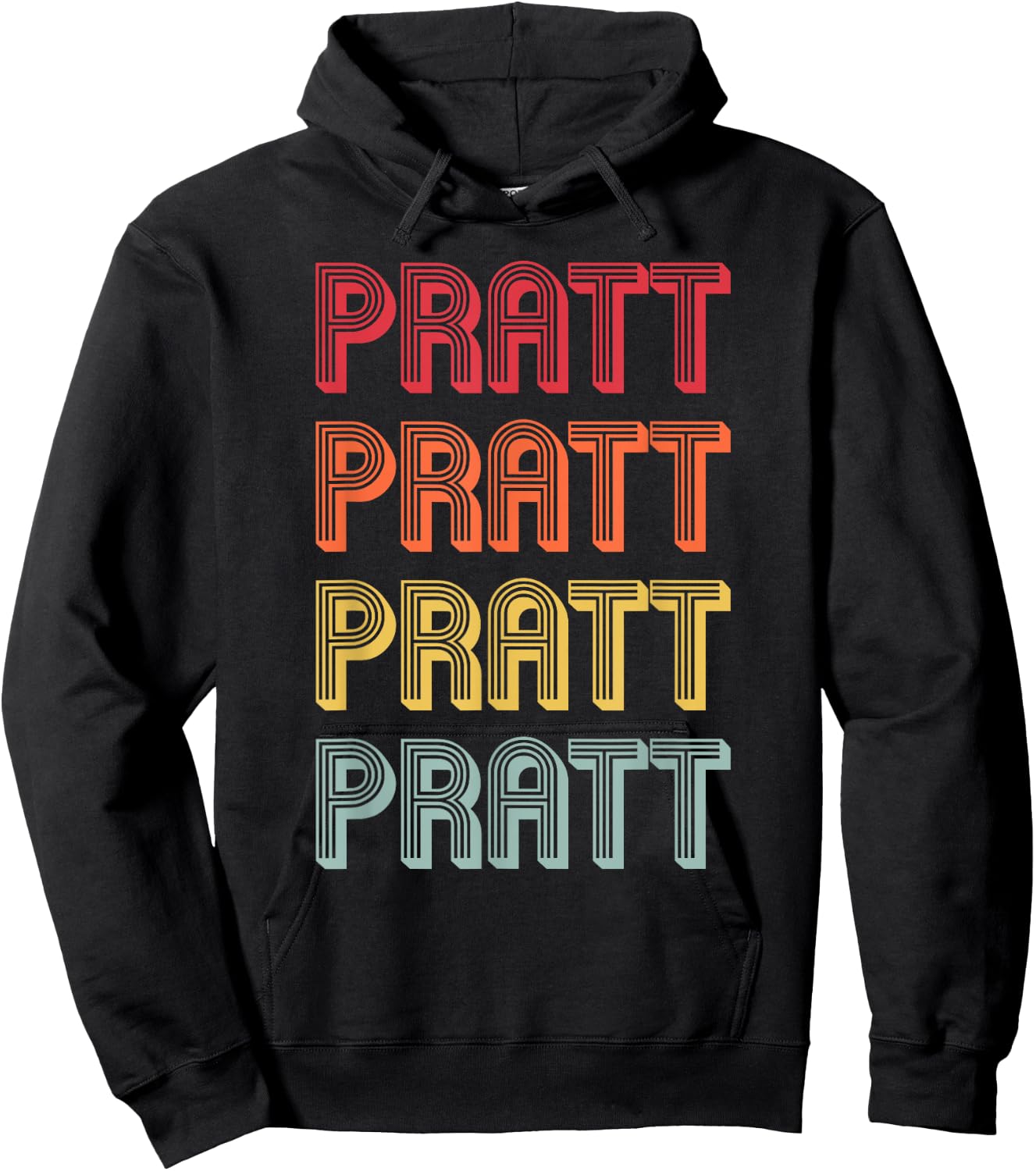 PRATT Gift Surname Funny Retro Vintage 80s Birthday Reunion Hoodie - Hoodie | Black