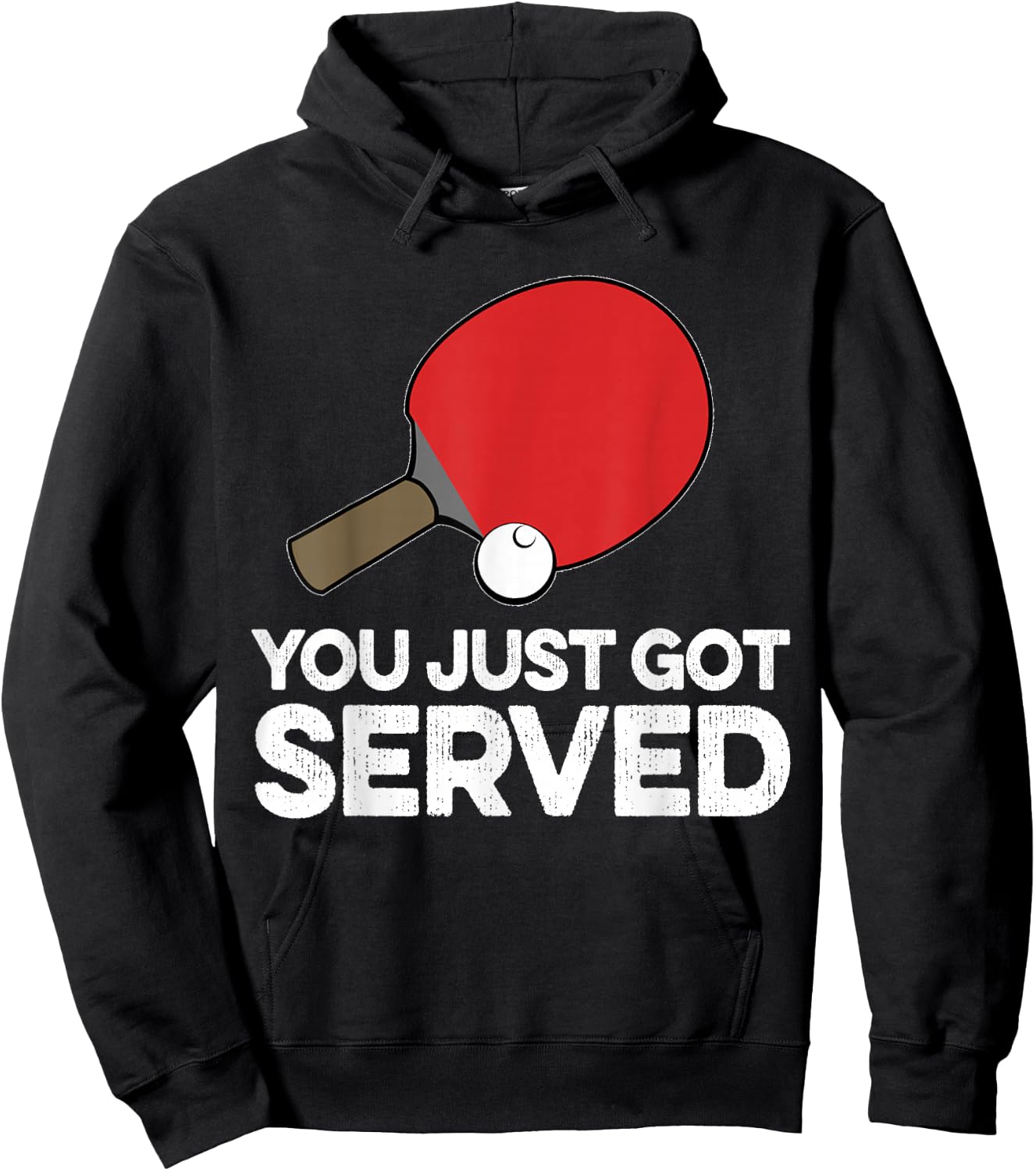 Funny Ping Pong Humor Gift Table Tennis Pun Serve Joke Hoodie - Hoodie | Black