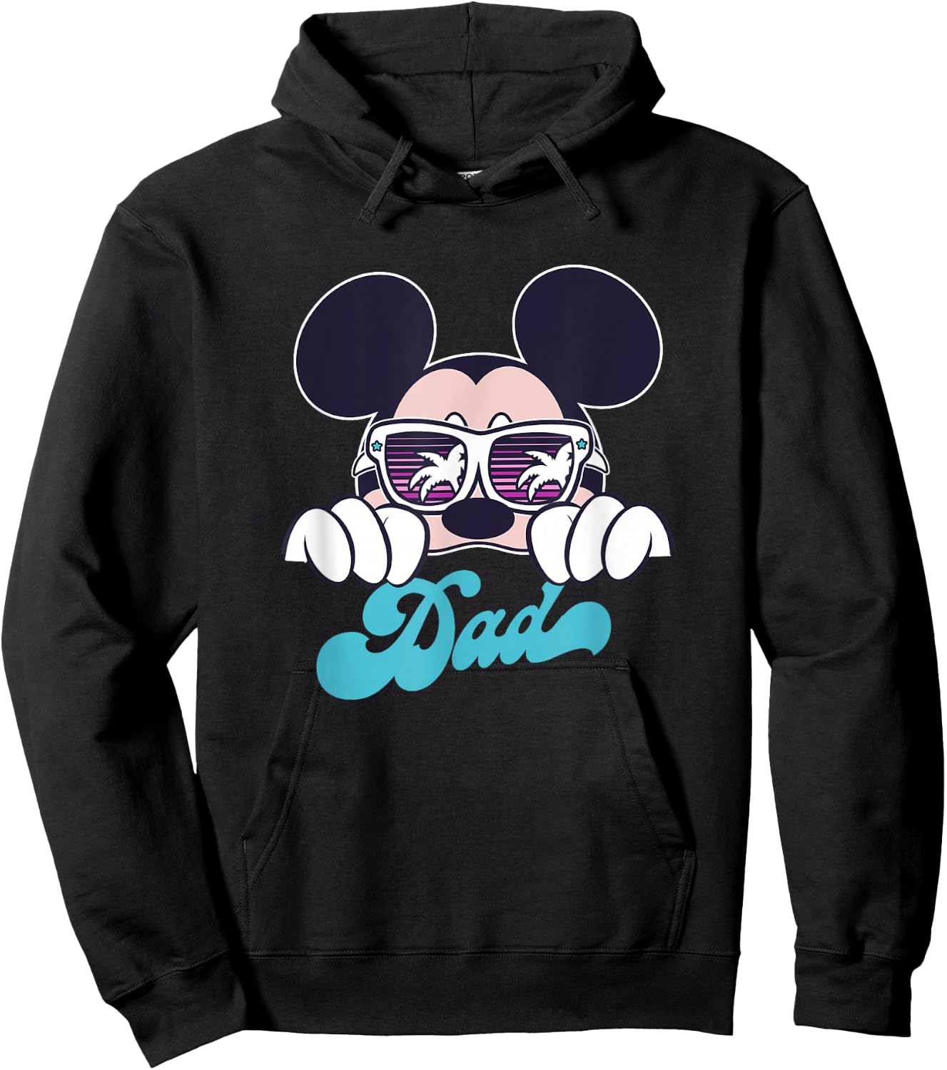 Disney Mickey and Friends Cool Mickey Summer Vibes Dad Logo Hoodie - Hoodie | Black