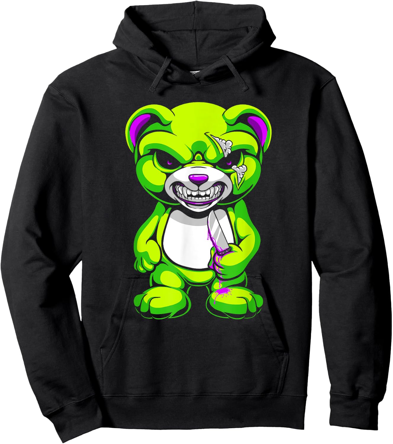Pastel Goth Teddy Bear Shirt Halloween Bear Horror Hoodie - Hoodie | Black