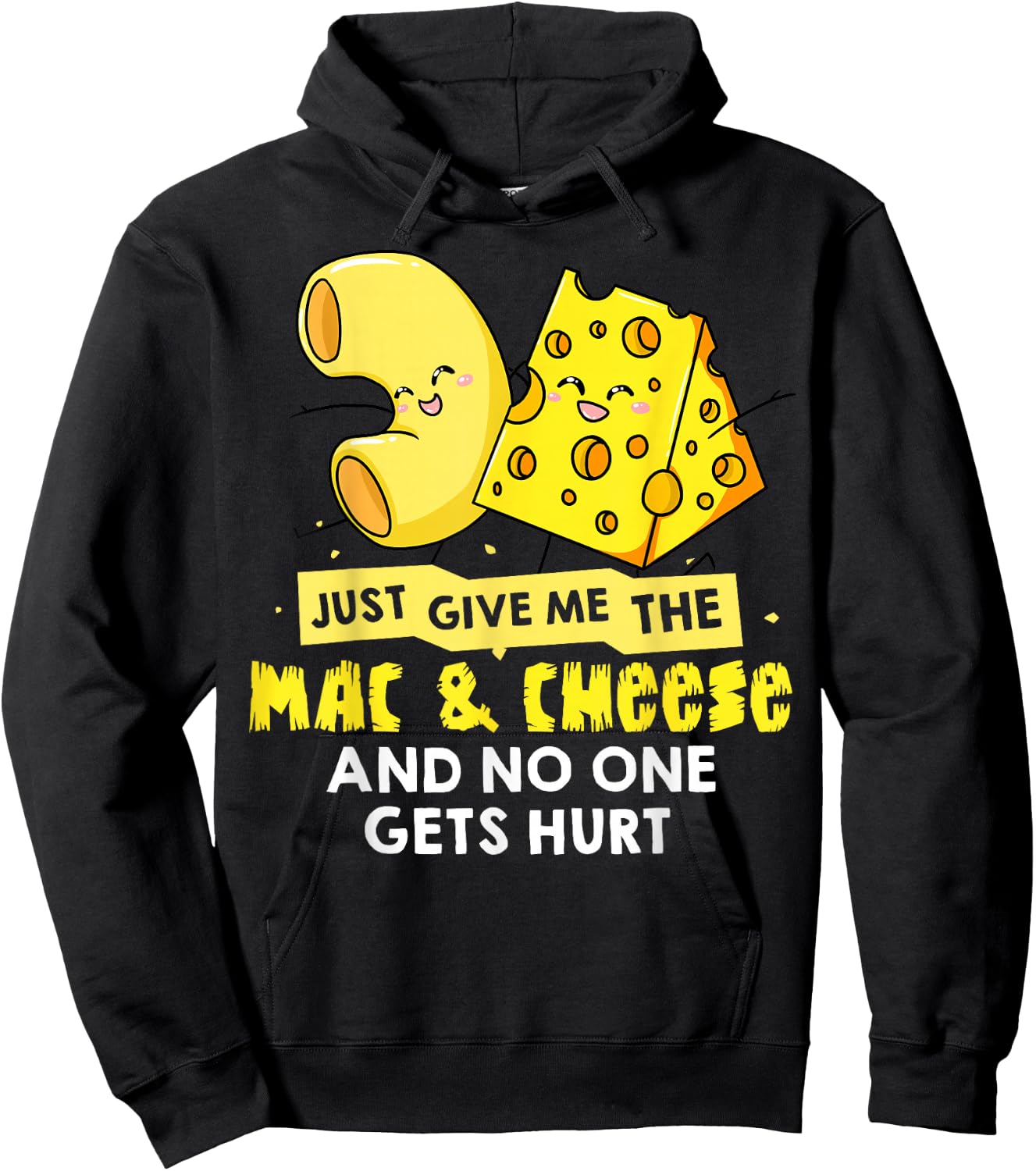 Mac and Cheese Gift Macaroni Cheesy Noodle Hoodie - Hoodie | Black
