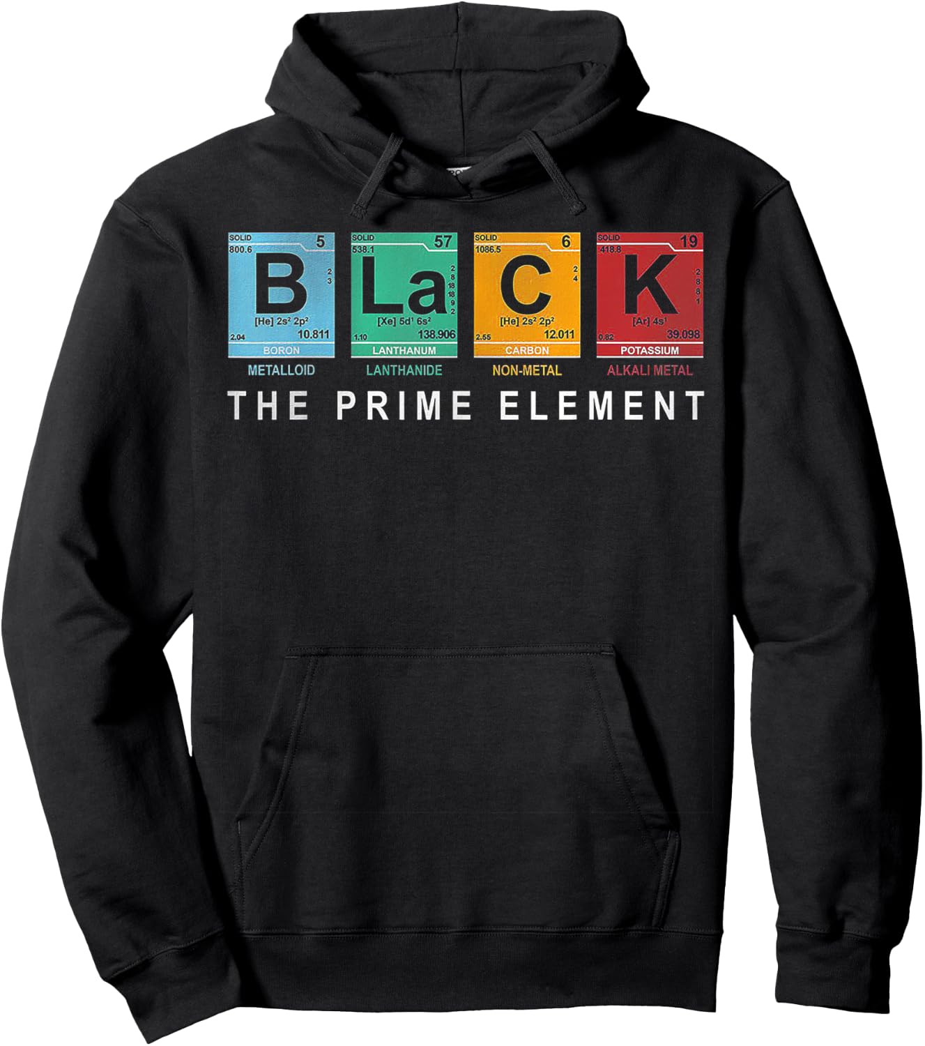 Black The Prime Element Periodic Table Hoodie - Hoodie | Black