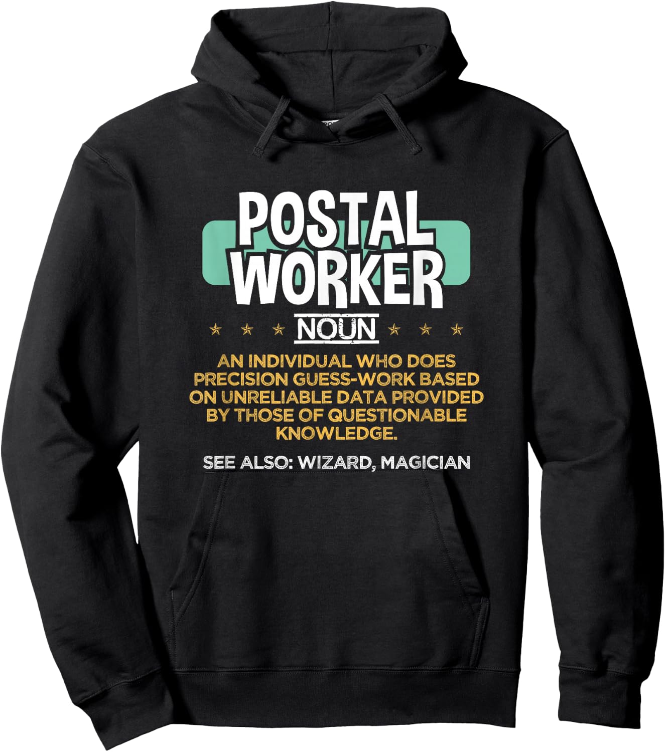 Postal Worker Funny Definition Hoodie - Hoodie | Black