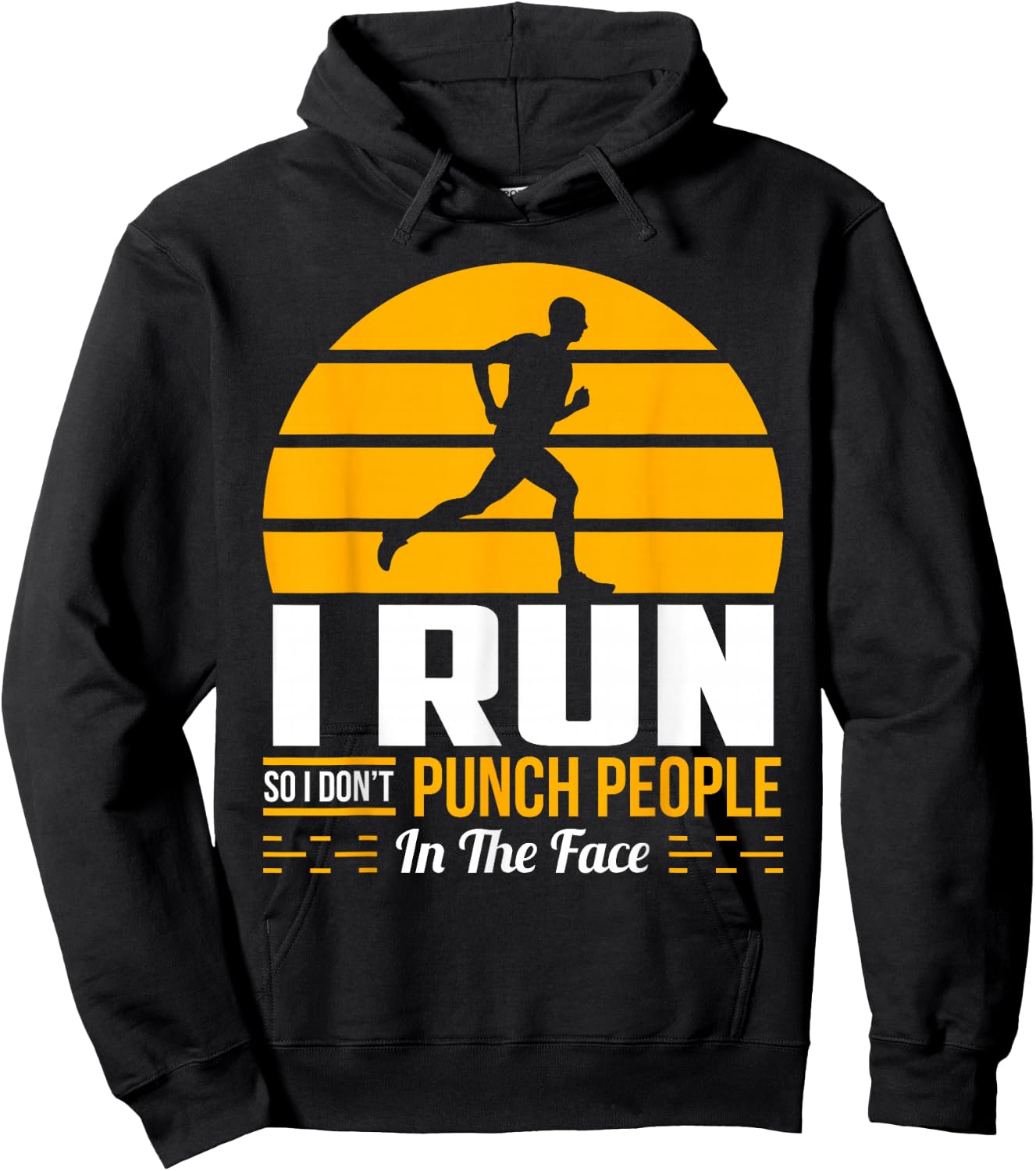 Runner Gift Funny Running Marathon Sport Sarcastic Gift Hoodie - Hoodie | Black