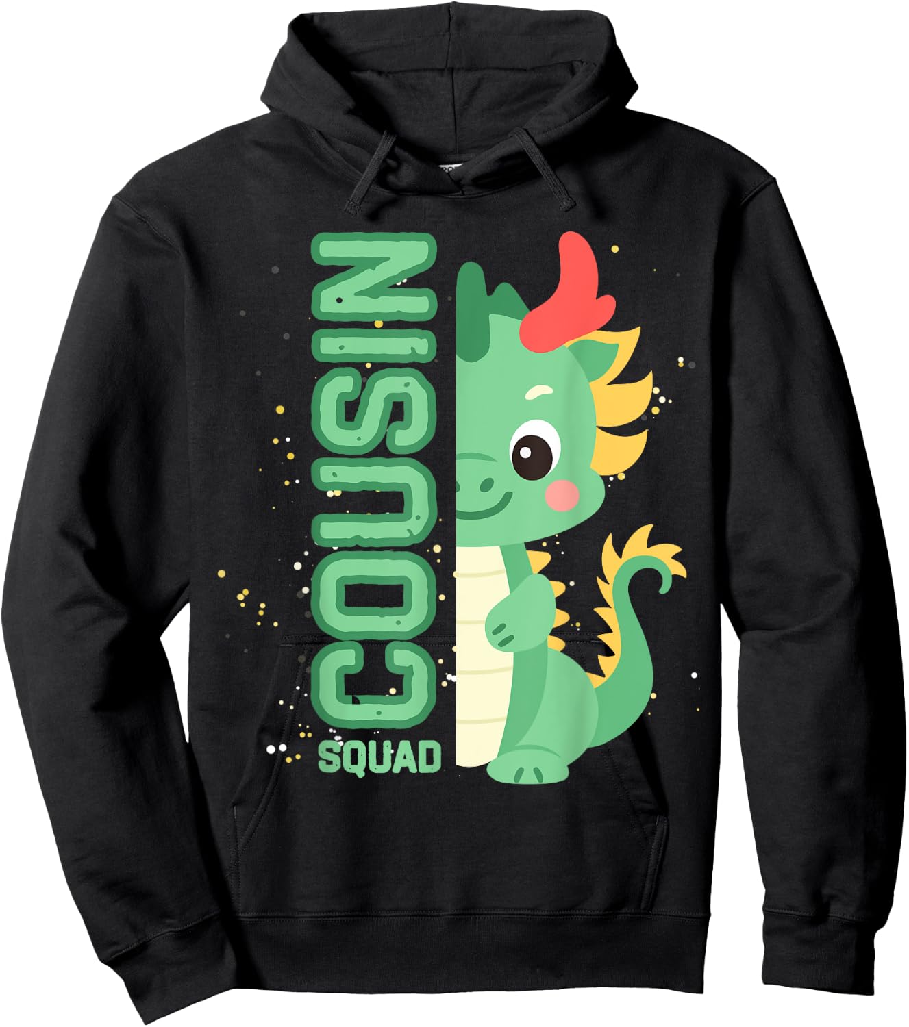 Dragon Crew Cousin Squad for kids Boys Girls Chinese Zodiac Hoodie - Hoodie | Black