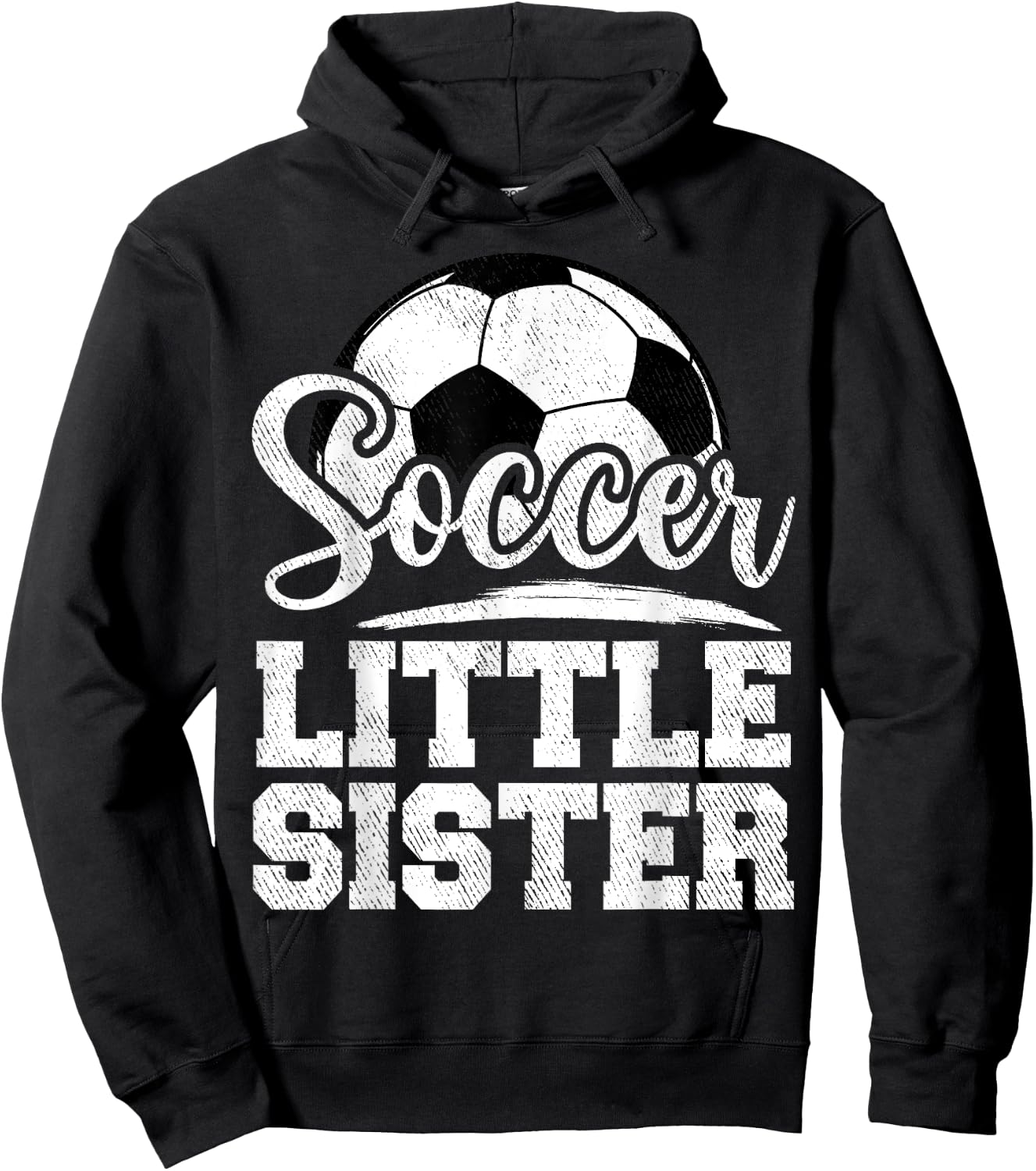 Soccer Little Sister Soccer Player Game Day Hoodie - Hoodie | Black