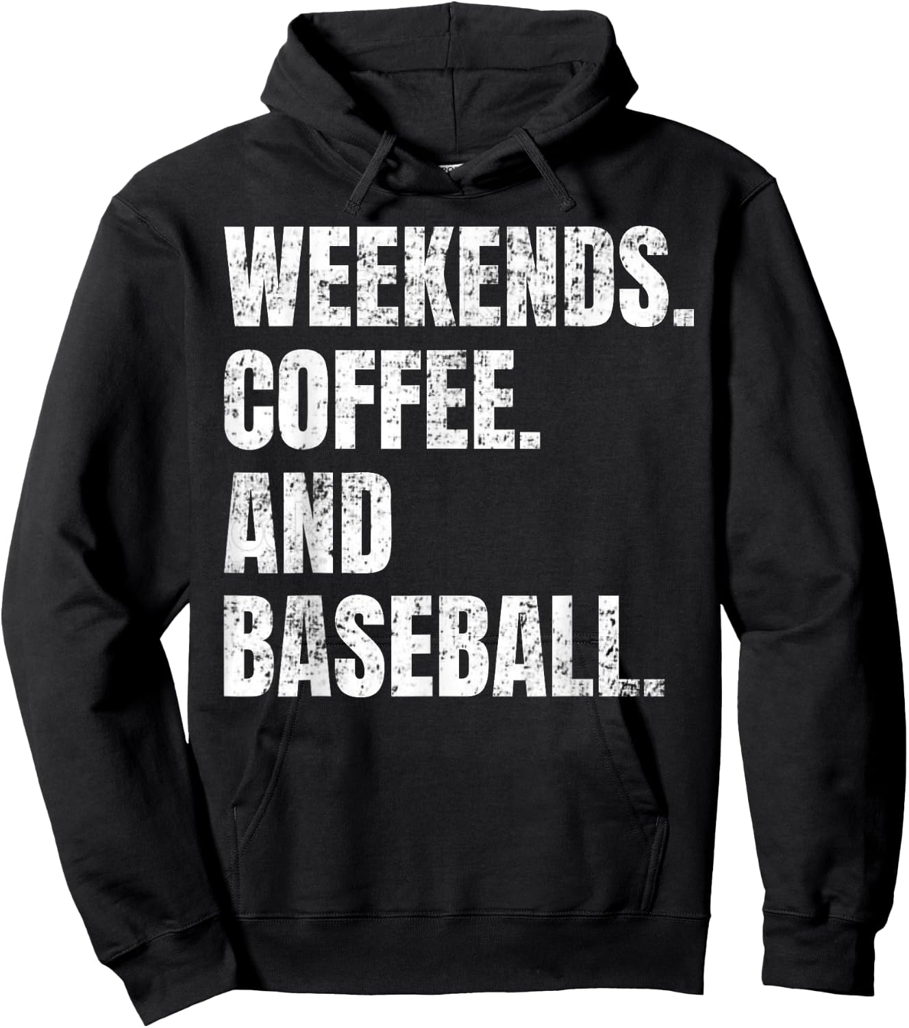 Weekends Coffee And Baseball Retro Fan Baseball Lovers Funny Hoodie - Hoodie | Black
