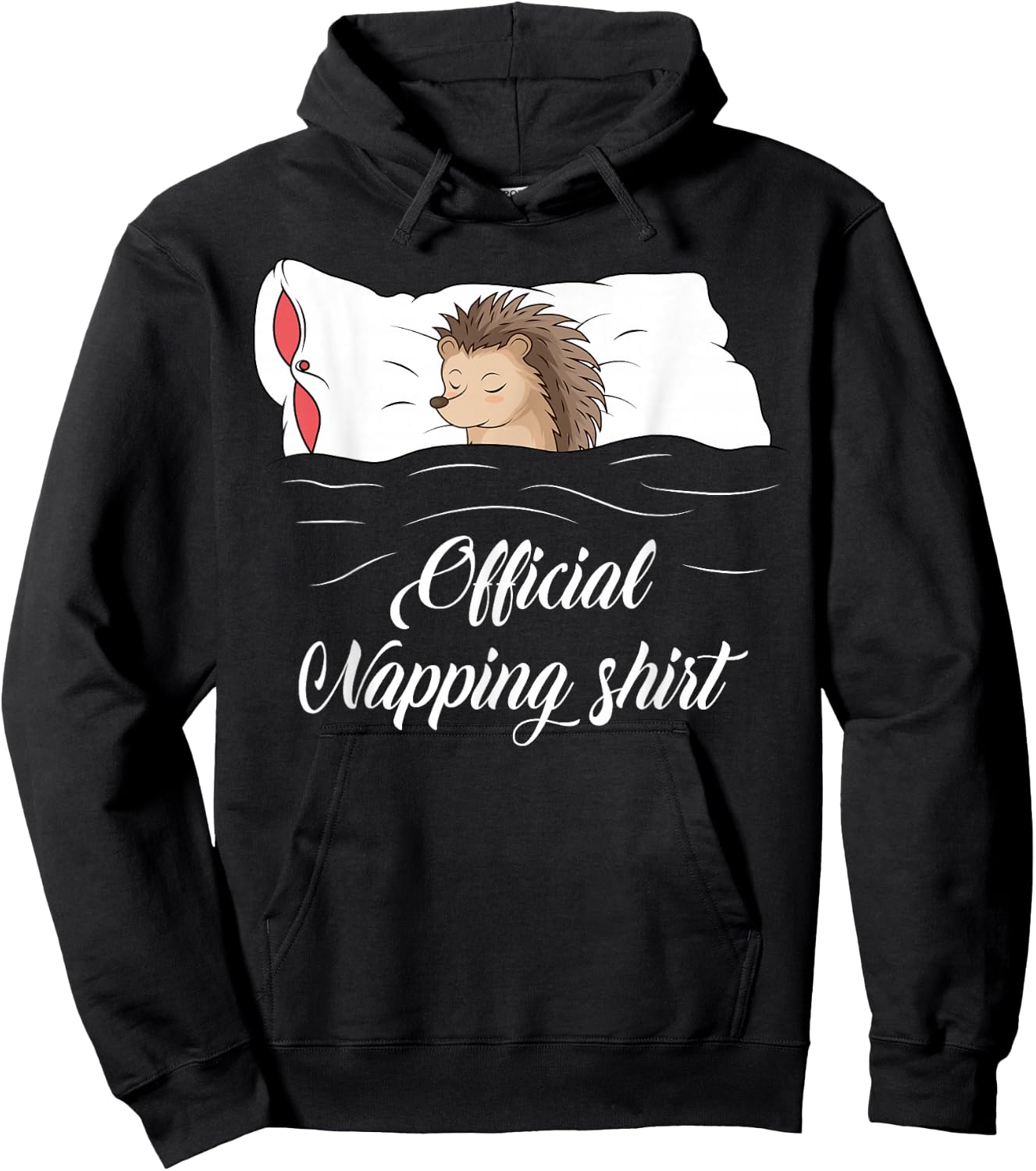 Sleeping Hedgehog Lover Pyjamas Official Napping Hoodie - Hoodie | Black