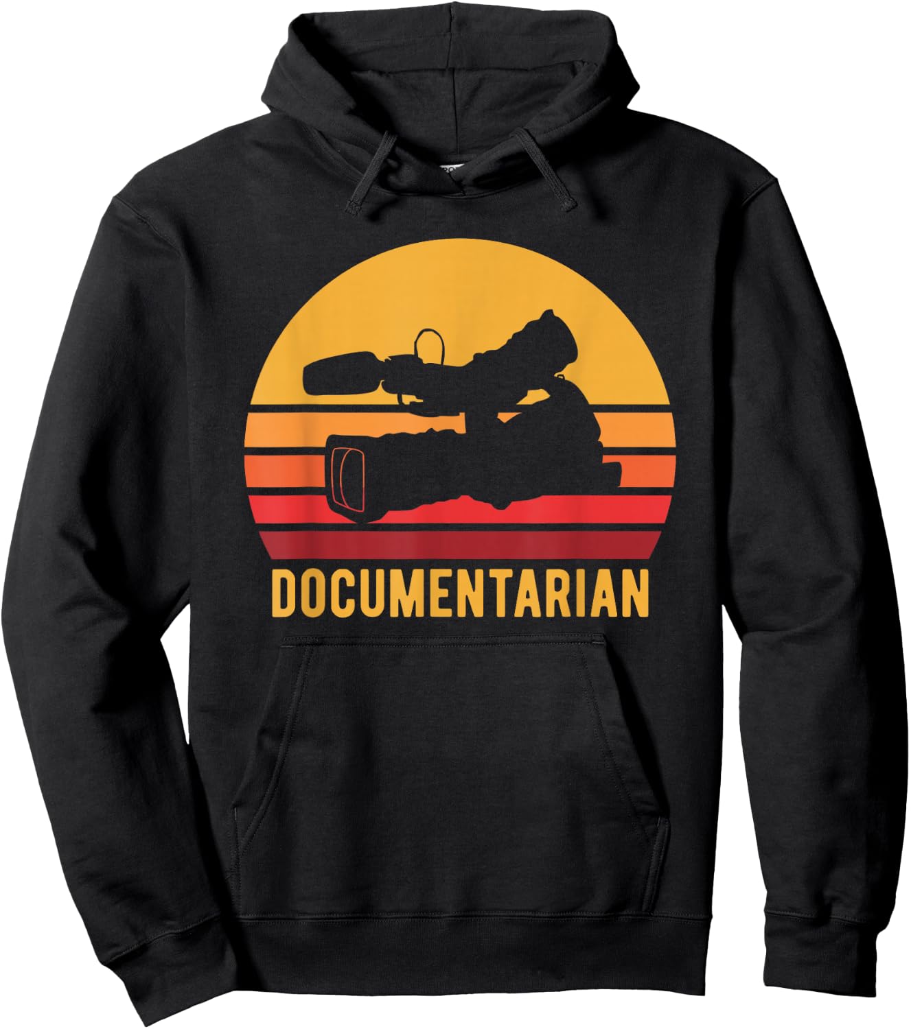 Retro Documentarian Filmmaking Camera Documentary Filmmaker Hoodie - Hoodie | Black