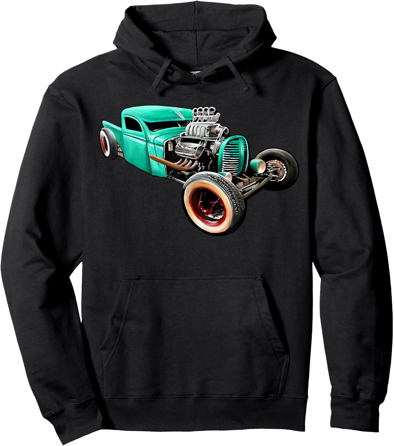 Rust Bucket Outline Funny Hot Retro Rod Diesel Cars Gift Men Hoodie - Hoodie | Black