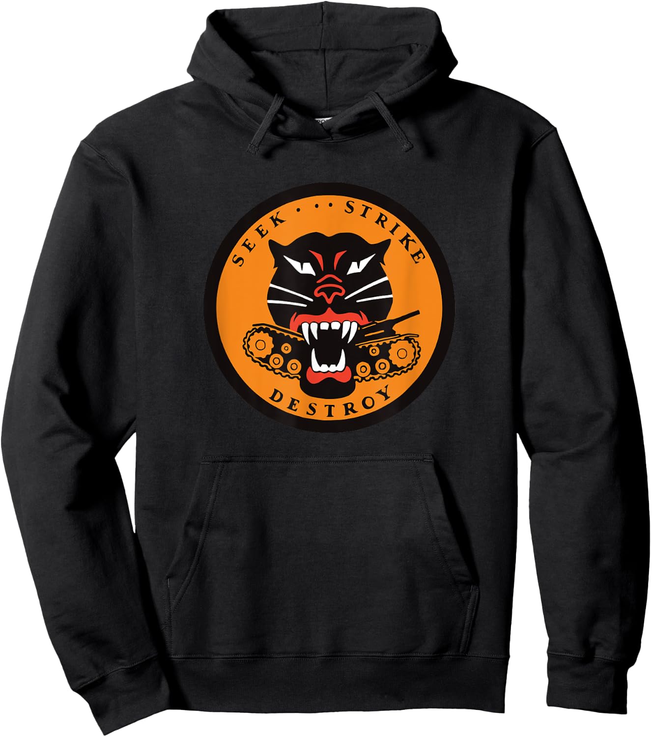 WWII Tank Destroyer Panther Seek Strike Destroy Hoodie - Hoodie | Black
