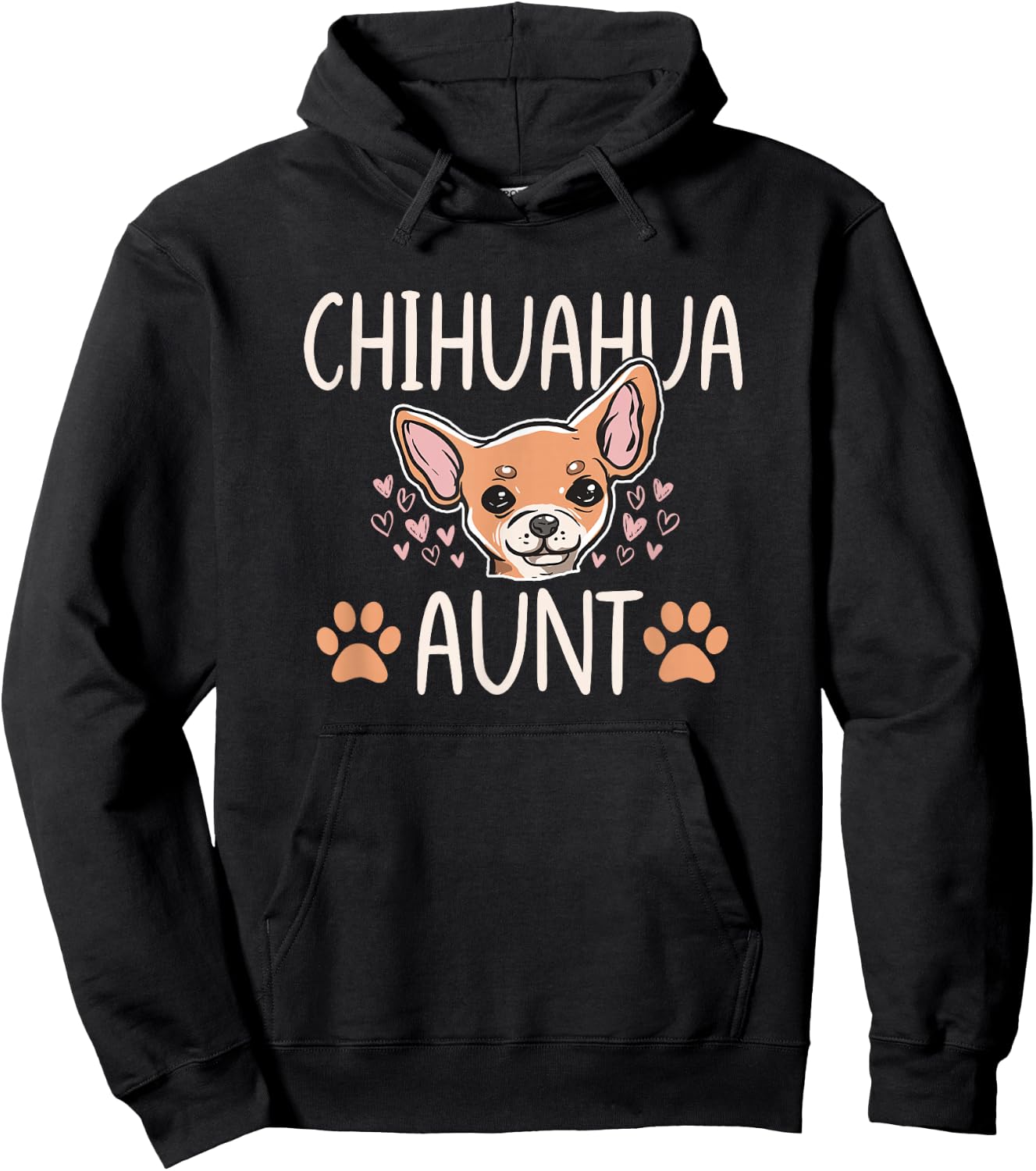 Chihuahua Mom Aunt Funny Dog Lover Puppy Owner Women Hoodie - Hoodie | Black