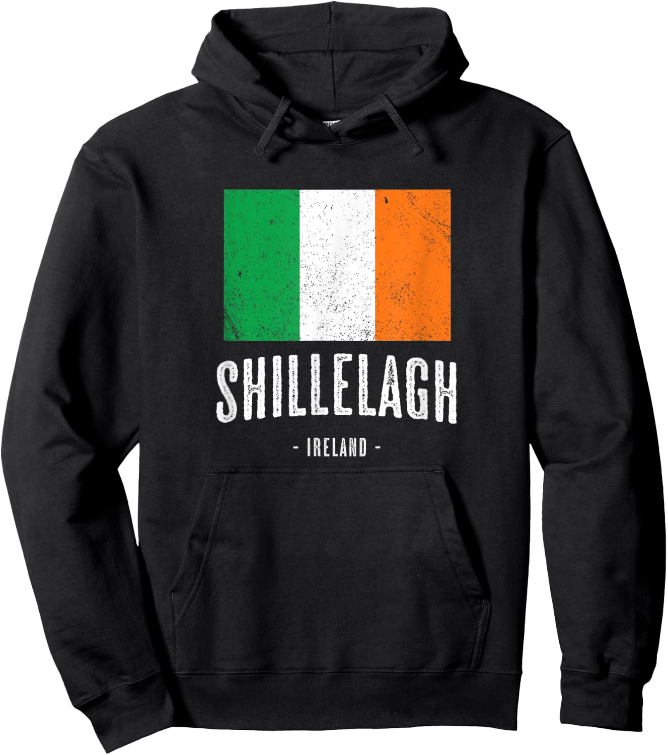 City of SHILLELAGH Ireland | Men Women Kids Irish Flag Merch Hoodie - Hoodie | Black