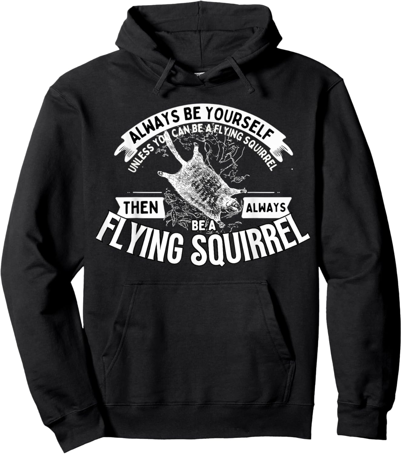 Funny Flying Squirrel Shirt Animal Lover Flying Squirrels Hoodie - Hoodie | Black