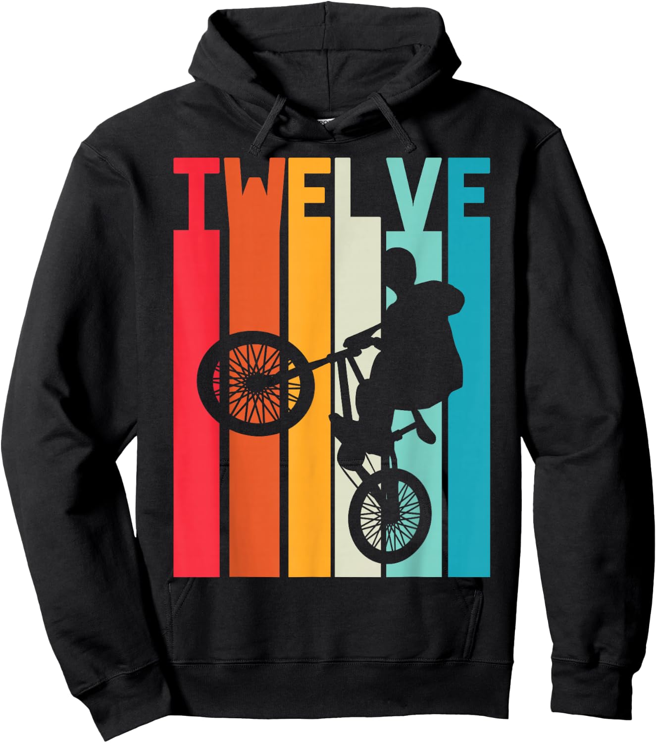 12 Year Old BMX Birthday Gift Party Boys Dirt Biking 12th Hoodie - Hoodie | Black