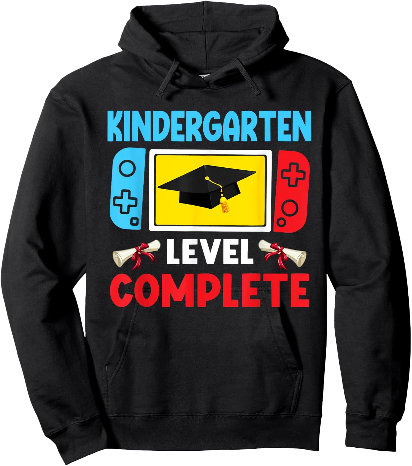 Kindergarten Level Complete Last Day Of School Graduate Boys Hoodie - Hoodie | Black