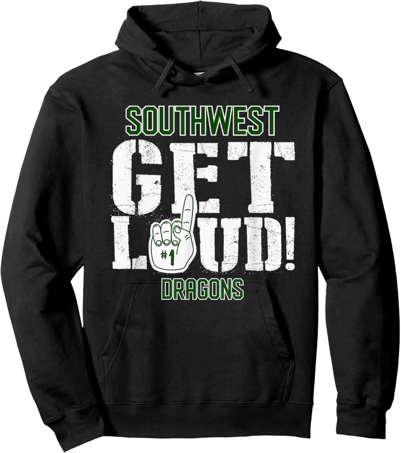Southwest High School GET LOUD Dragons Hoodie - Hoodie | Black