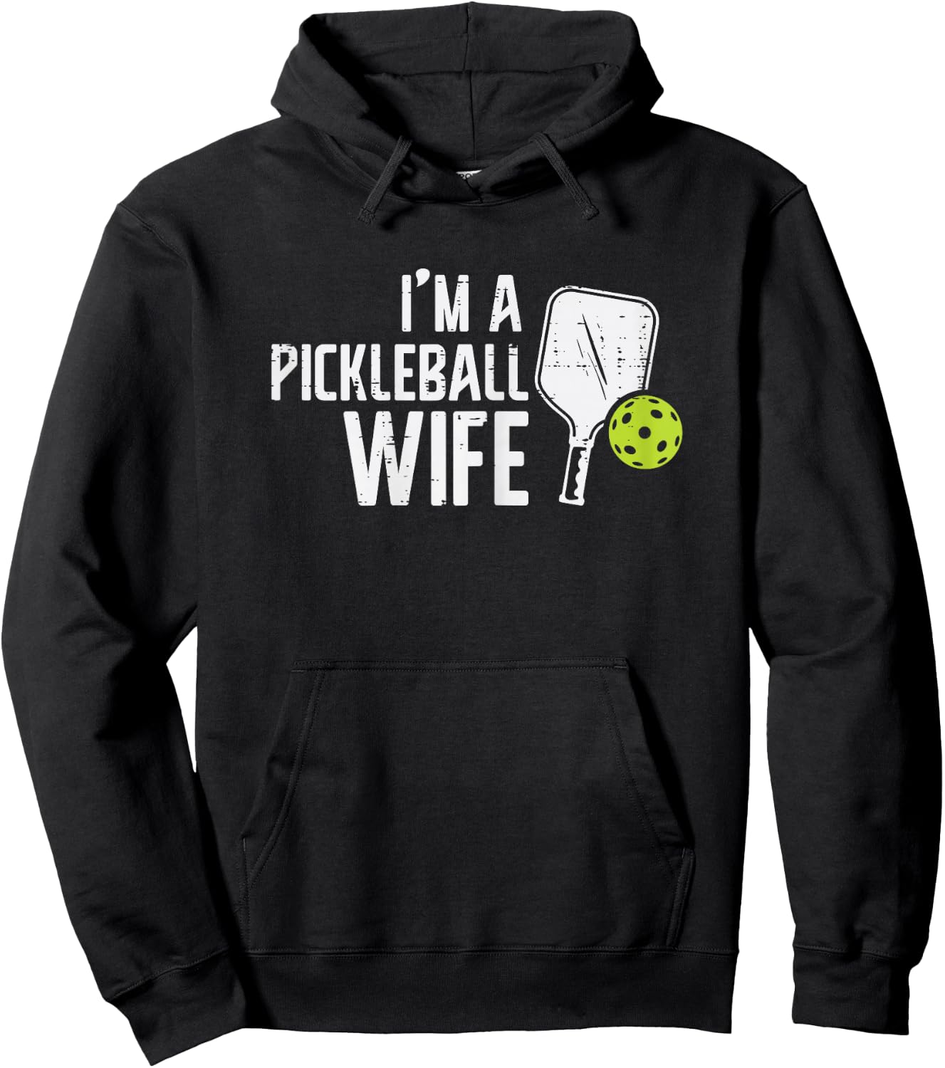 Im A Pickleball Wife Funny Pickle Ball Player Sports Women Hoodie - Hoodie | Black