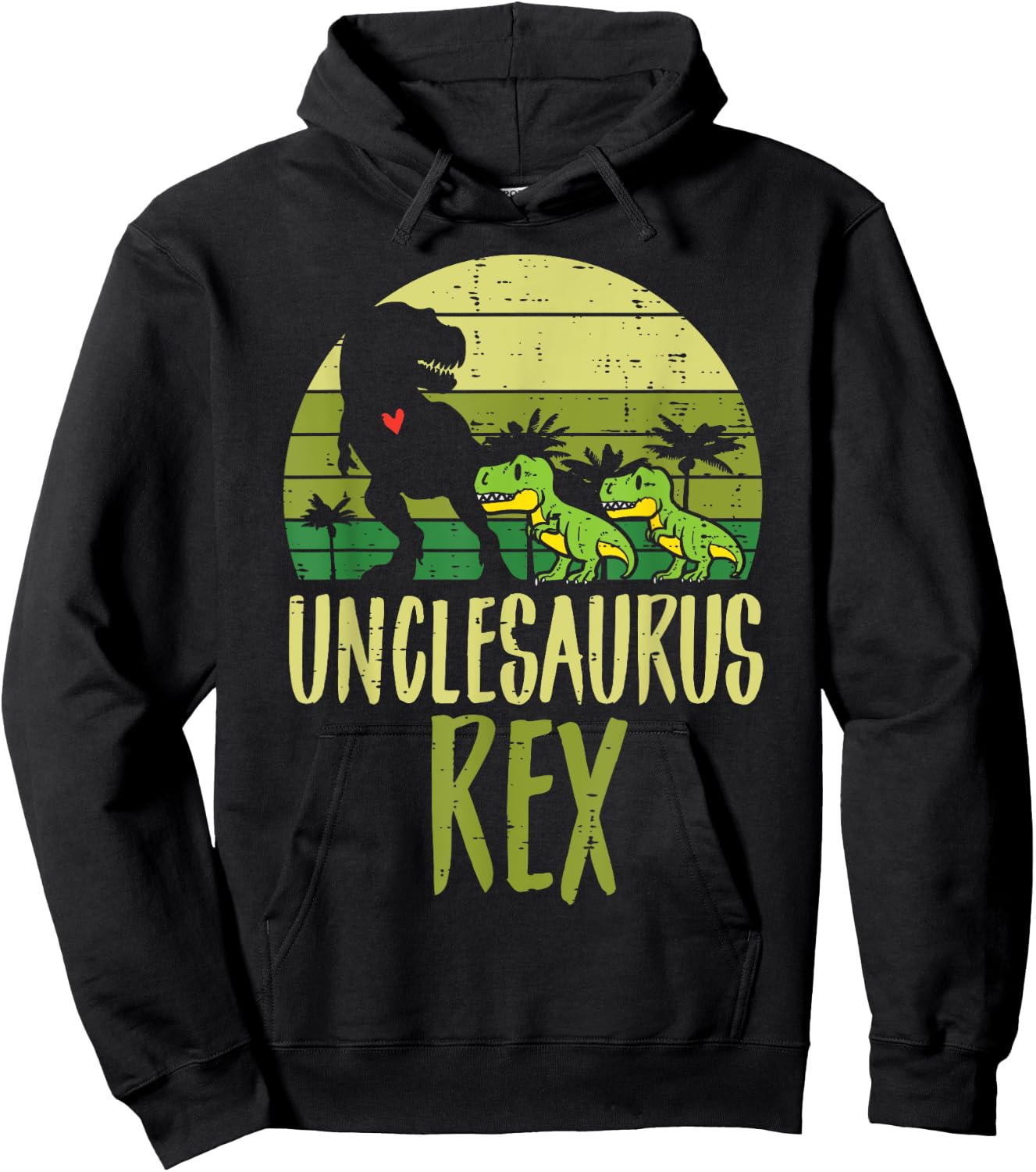 Unclesaurus Trex Funny Fathers Day Dinosaur Dino Uncle Men Hoodie - Hoodie | Black