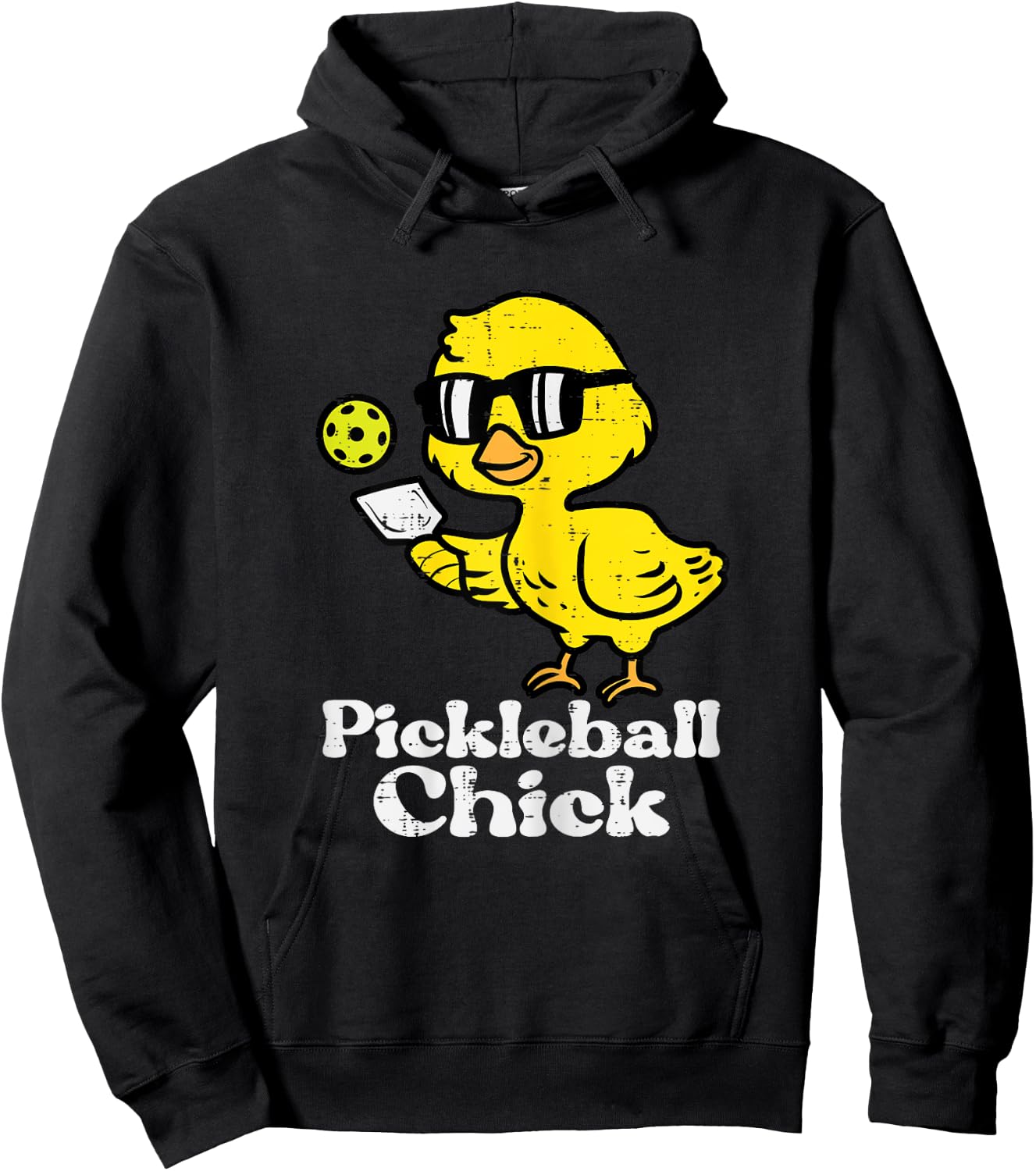 Pickleball Chick Funny Pickle Ball Women Girls Kids Toddler Hoodie - Hoodie | Black
