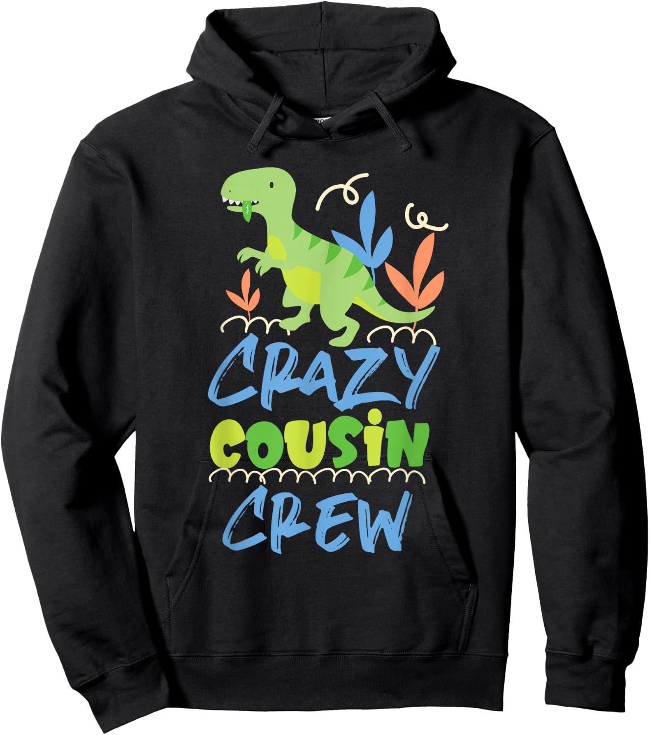Crazy Cousin Crew Boys Dino Dinosaur Hoodie - Hoodie | Black