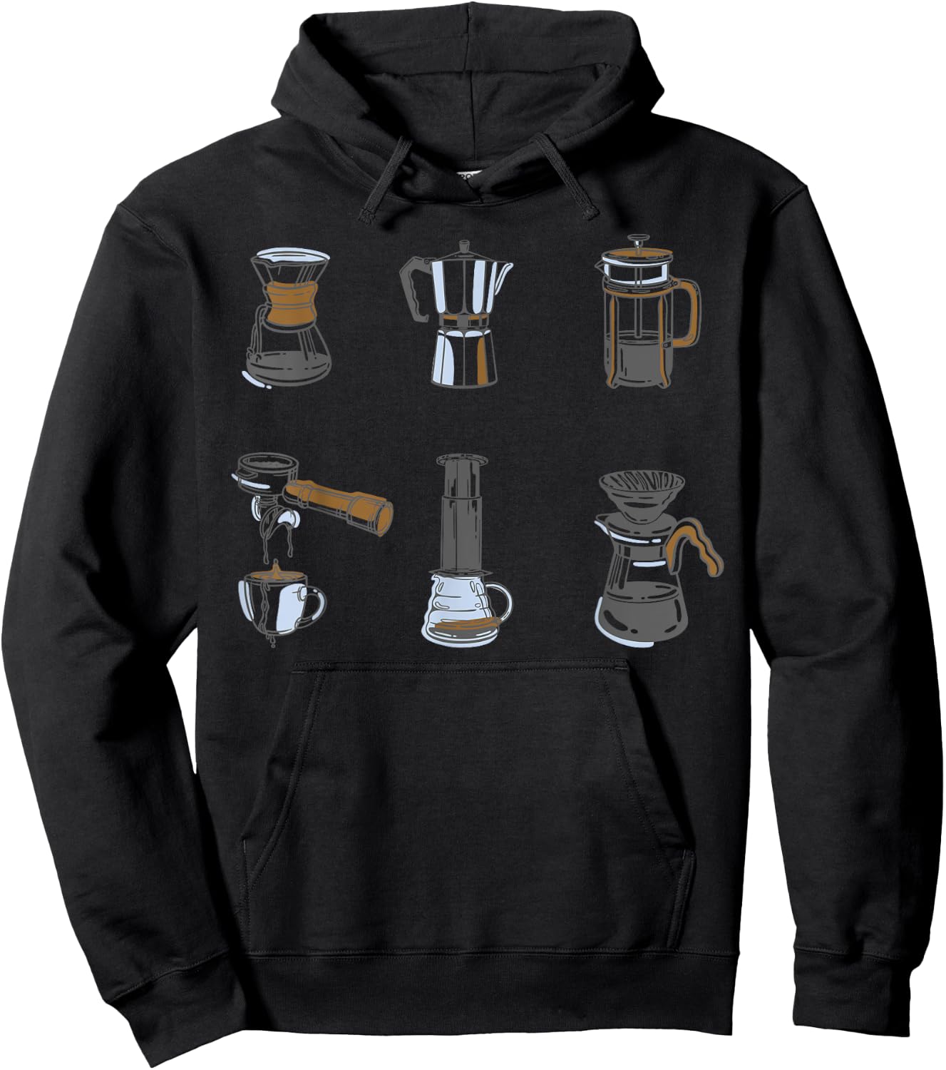 Type Of Coffee Makers Shirt Women Barista Hoodie - Hoodie | Black