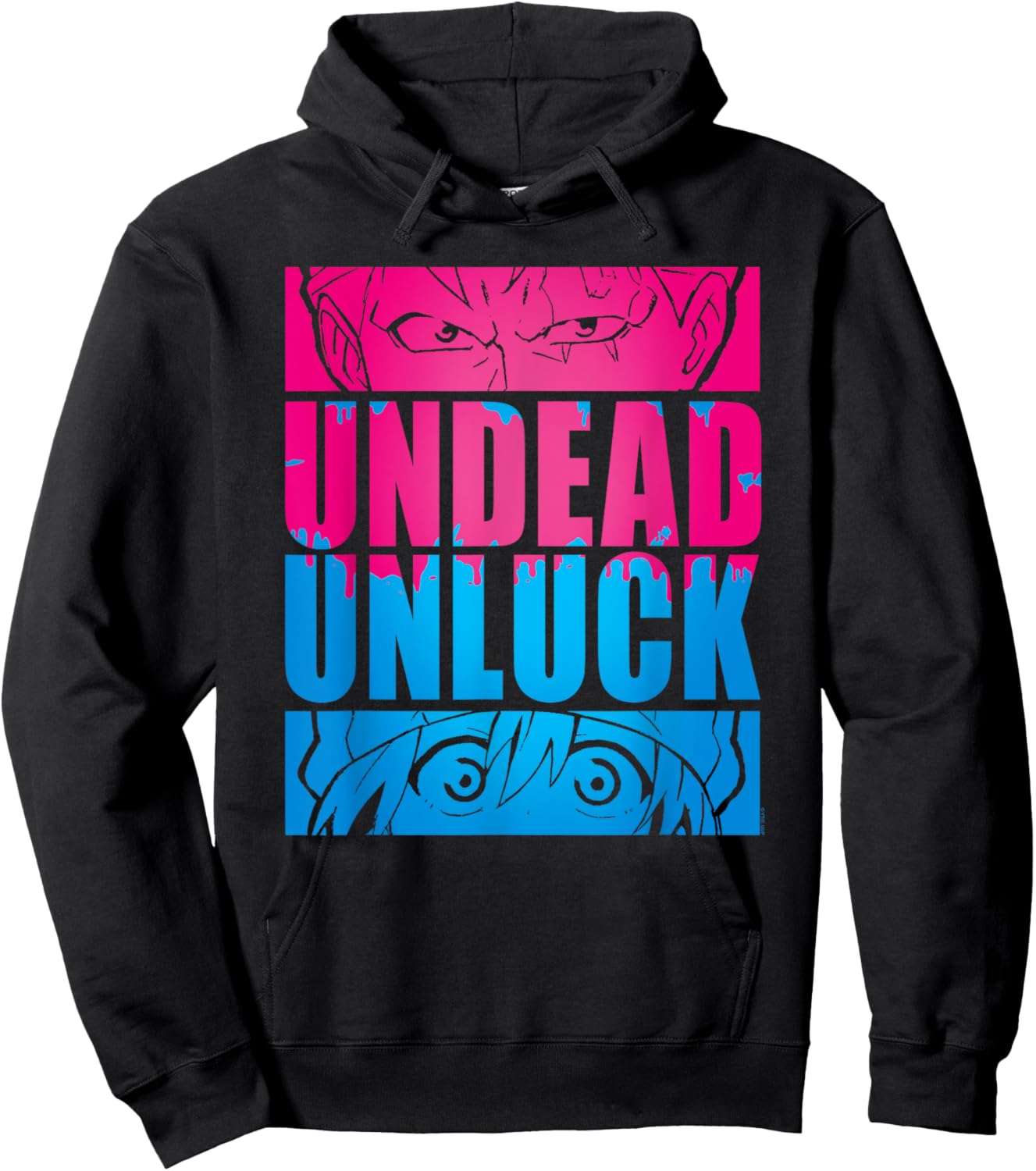 Undead Unluck Andy & Fuuko Eye Panels Hoodie - Hoodie | Black