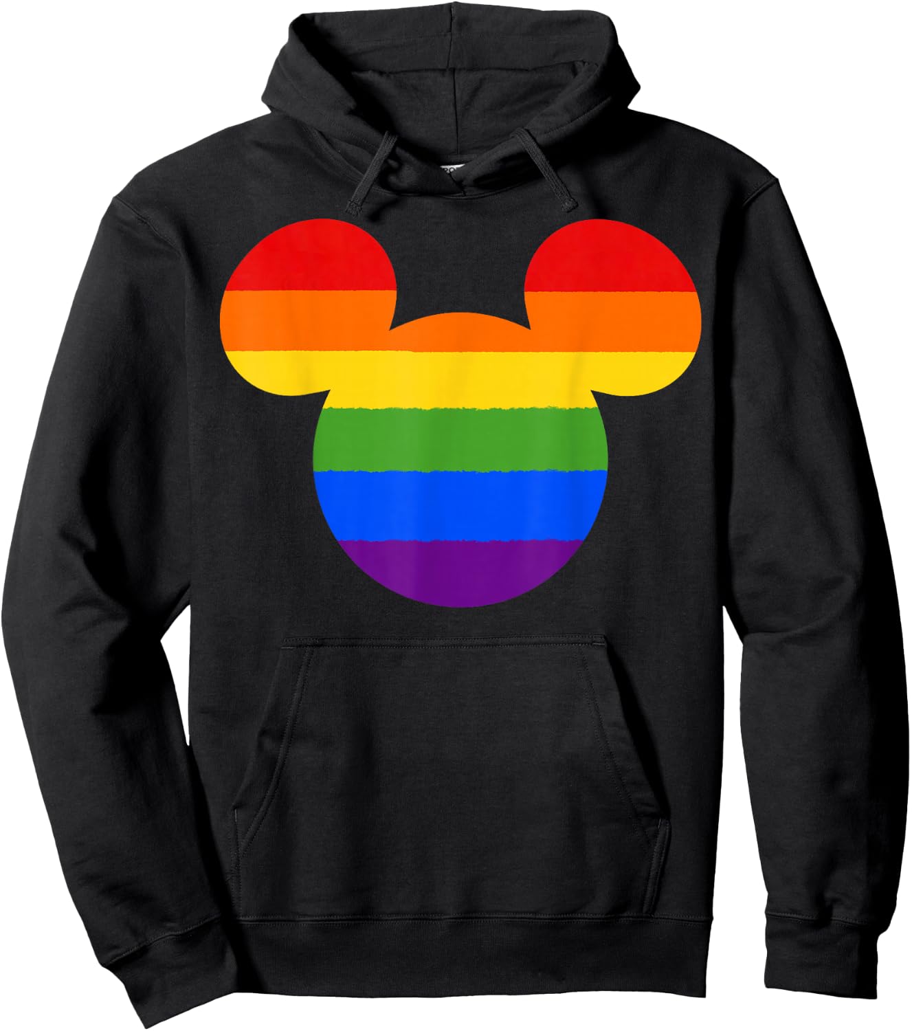 Disney Mickey and Friends Mickey Rainbow Fill Small Hoodie - Hoodie | Black
