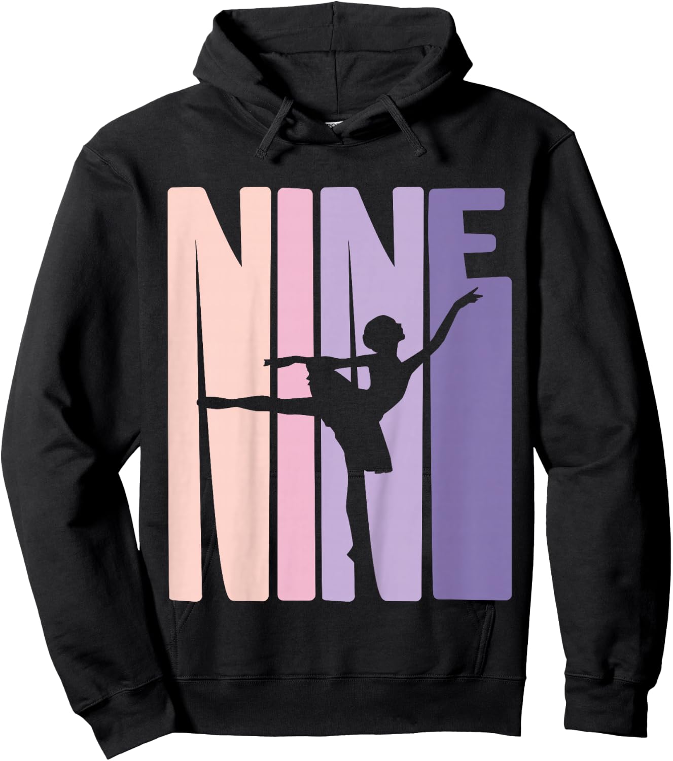 9th Birthday Gift Ballet Dancer 9 Years old Ballerina Girl Hoodie - Hoodie | Black
