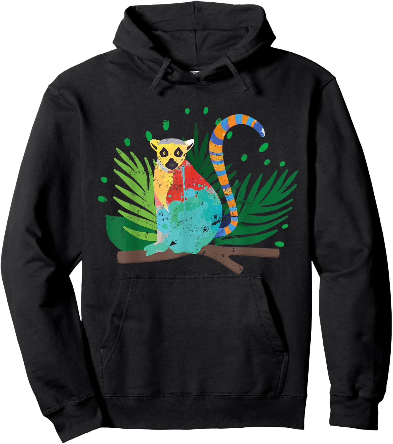 Madagascar Animal Lemur Hoodie - Hoodie | Black