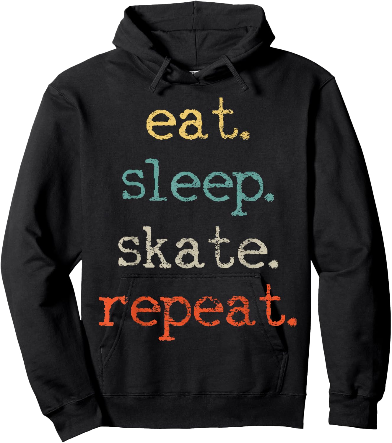 Eat Sleep Skate Repeat Hoodie - Hoodie | Black