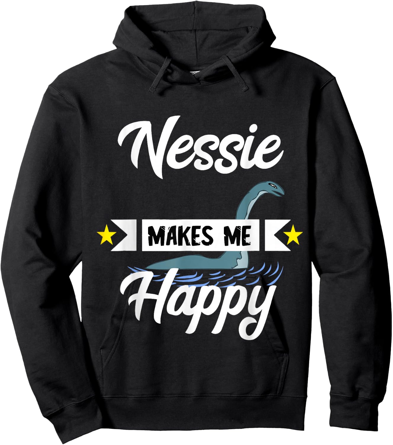 Nessie Macht Mich Glücklich Irish Monster Loch Ness Hoodie - Hoodie | Black