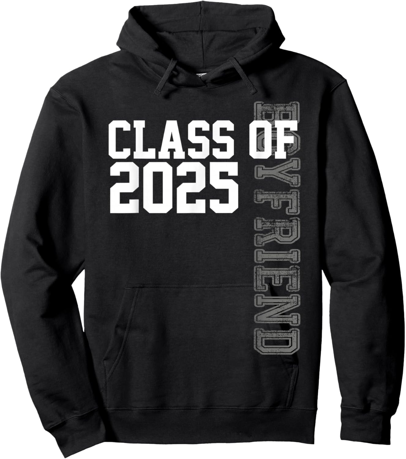 Senior 2025 Class Grad Proud Boyfriend Class of 2025 Hoodie - Hoodie | Black