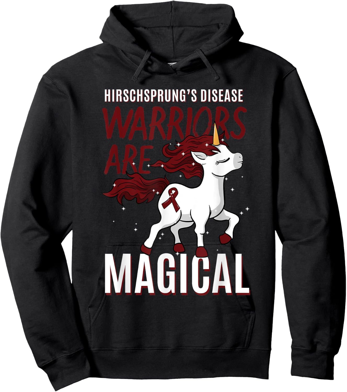 Hirschsprung's Disease Unicorn Intestinal Disorder Gift Hoodie - Hoodie | Black