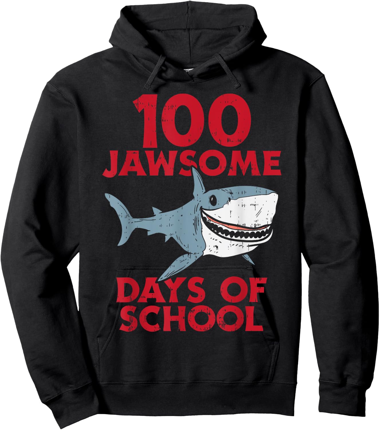 100 Jawsome Days School Shark 100th Day Boys Teacher Gift Hoodie - Hoodie | Black